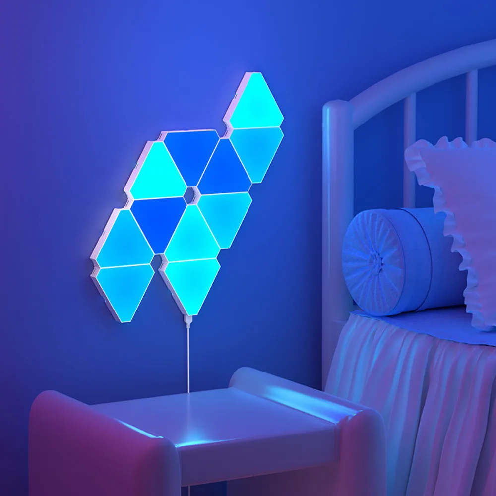RGB Quantum LED Wall Lamp – Smart Rhythm Pickup Light for Bedroom & Gaming Setup - Image 2