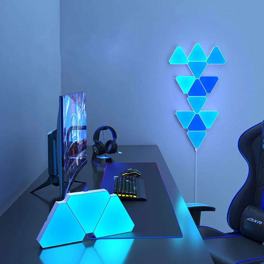 RGB Quantum LED Wall Lamp – Smart Rhythm Pickup Light for Bedroom & Gaming Setup - Image 4