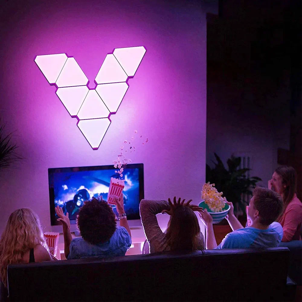 RGB Quantum LED Wall Lamp – Smart Rhythm Pickup Light for Bedroom & Gaming Setup - Image 8