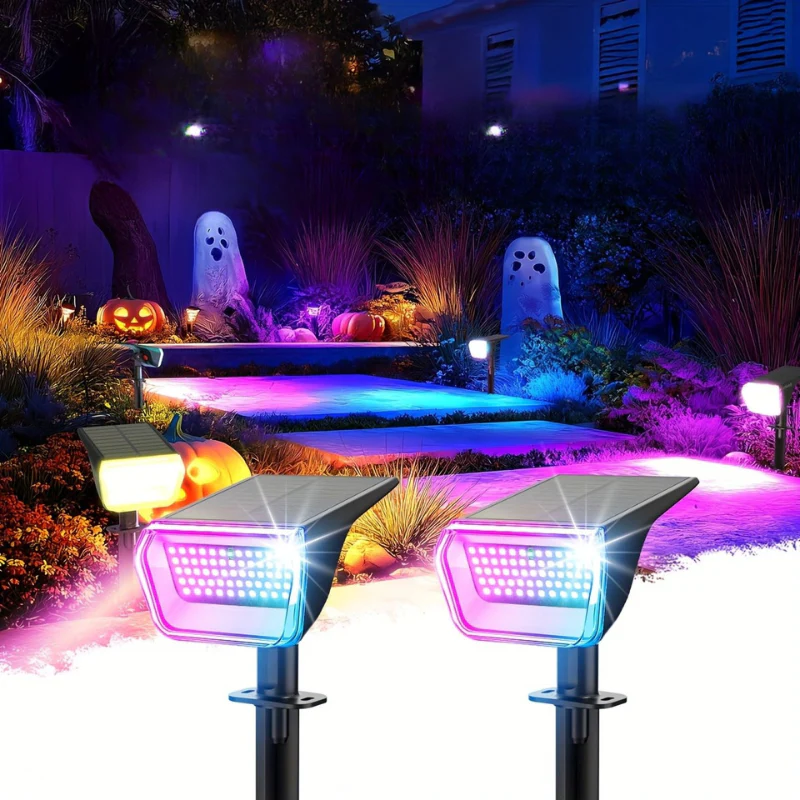 RGB Solar Spotlights Outdoor – Color Changing Waterproof Lights for Yard & Garden - Image 10