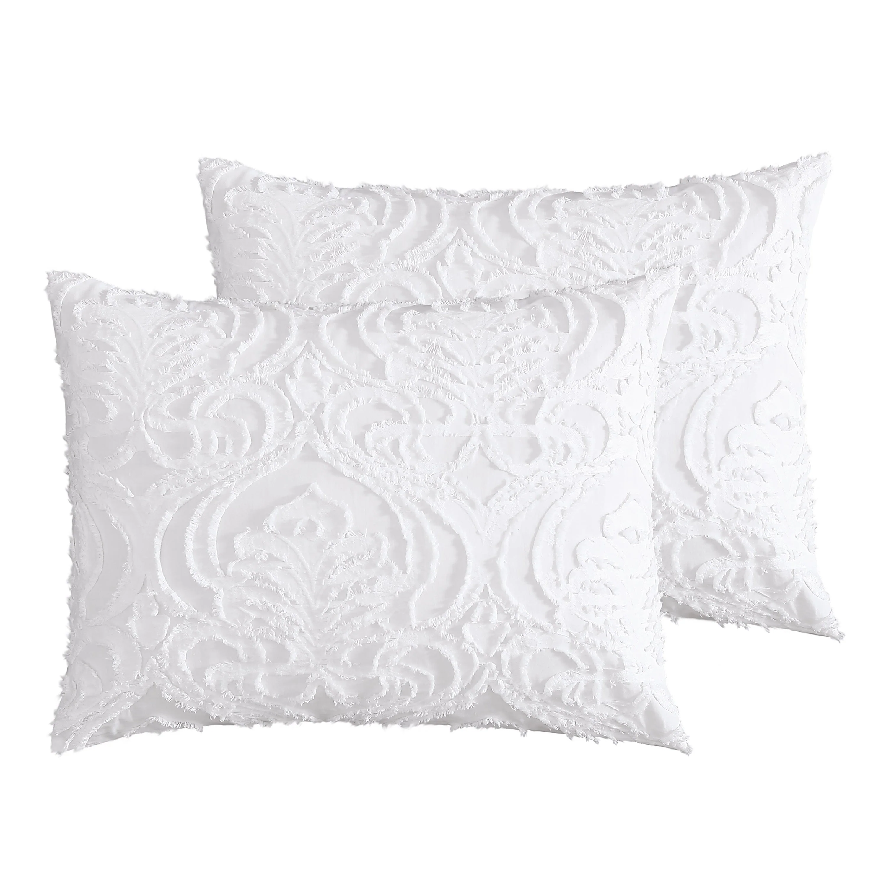 Rhapsody 6 Pc Cotton Clip Jacquard Bedding Ensemble - Image 3