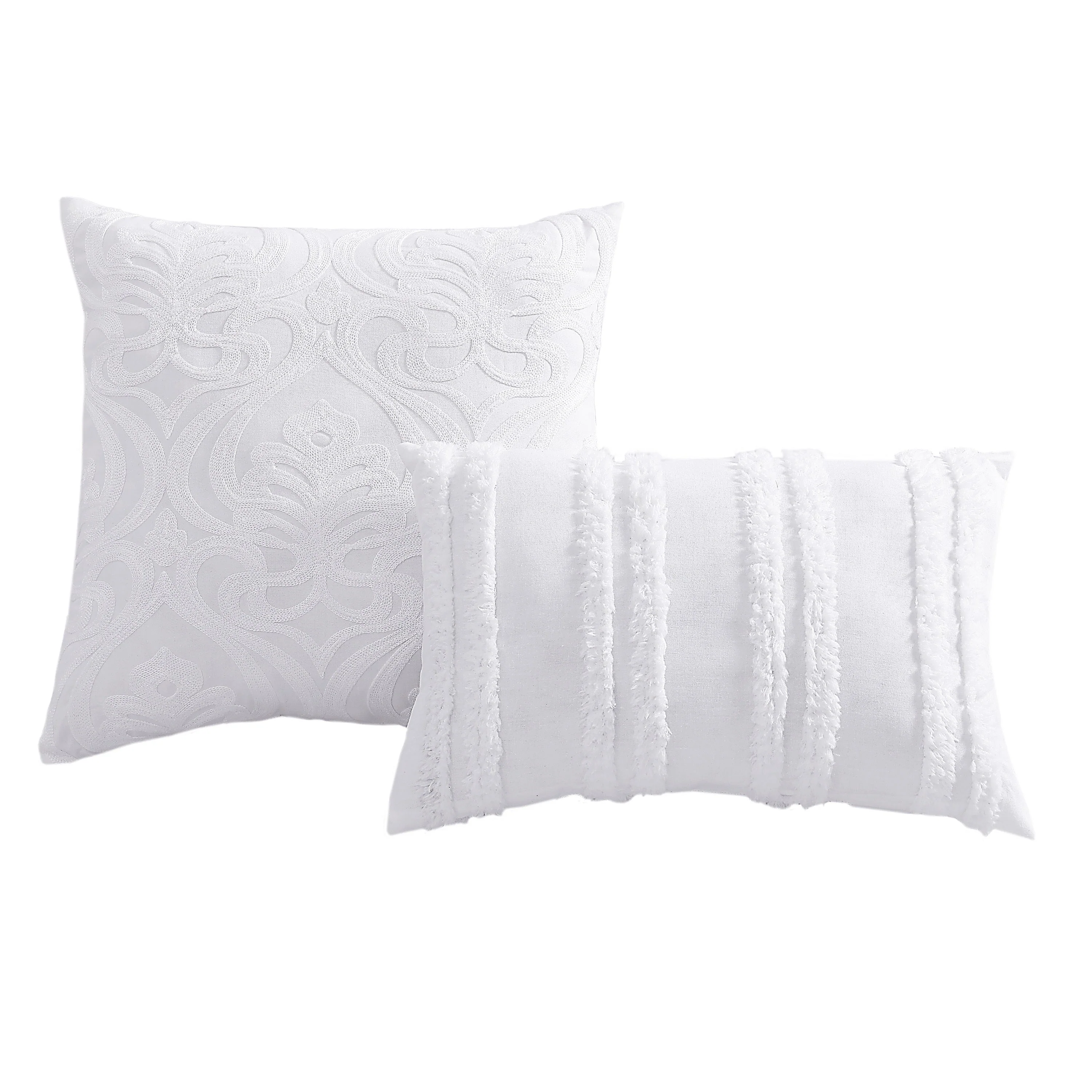 Rhapsody 6 Pc Cotton Clip Jacquard Bedding Ensemble - Image 4