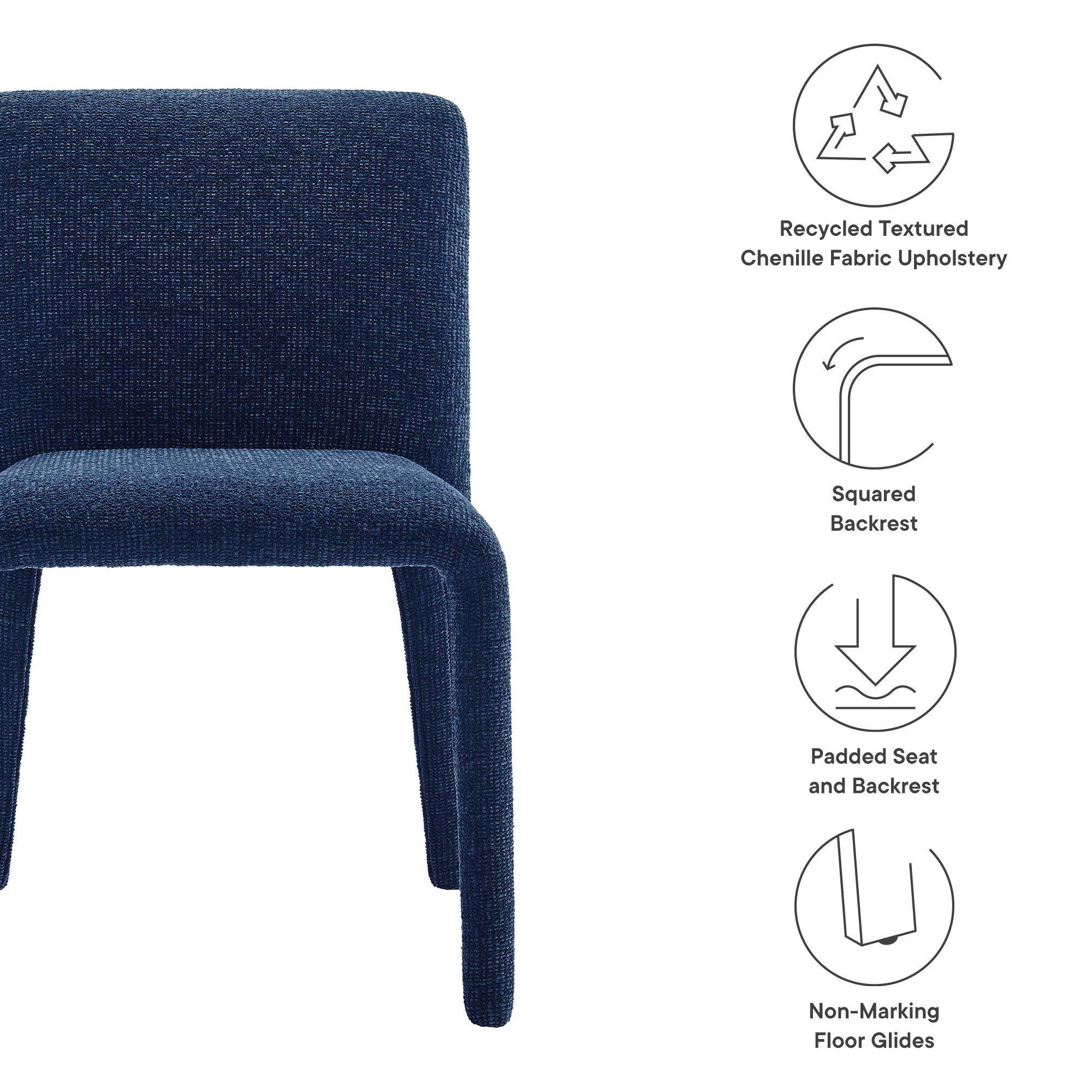 Rhodes Fabric Upholstered Dining Chair by Modway - Image 3