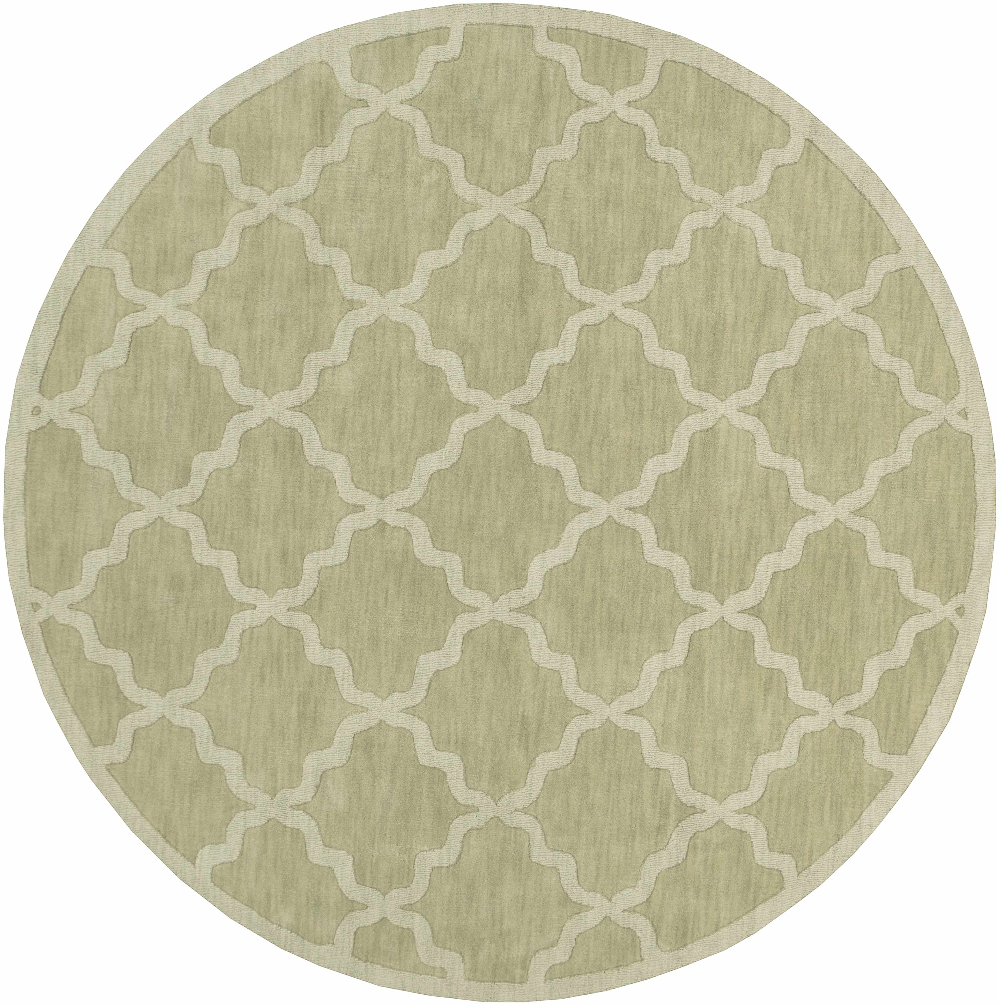 Rialto Olive Green Embossed Wool Rug - Clearance - Image 5
