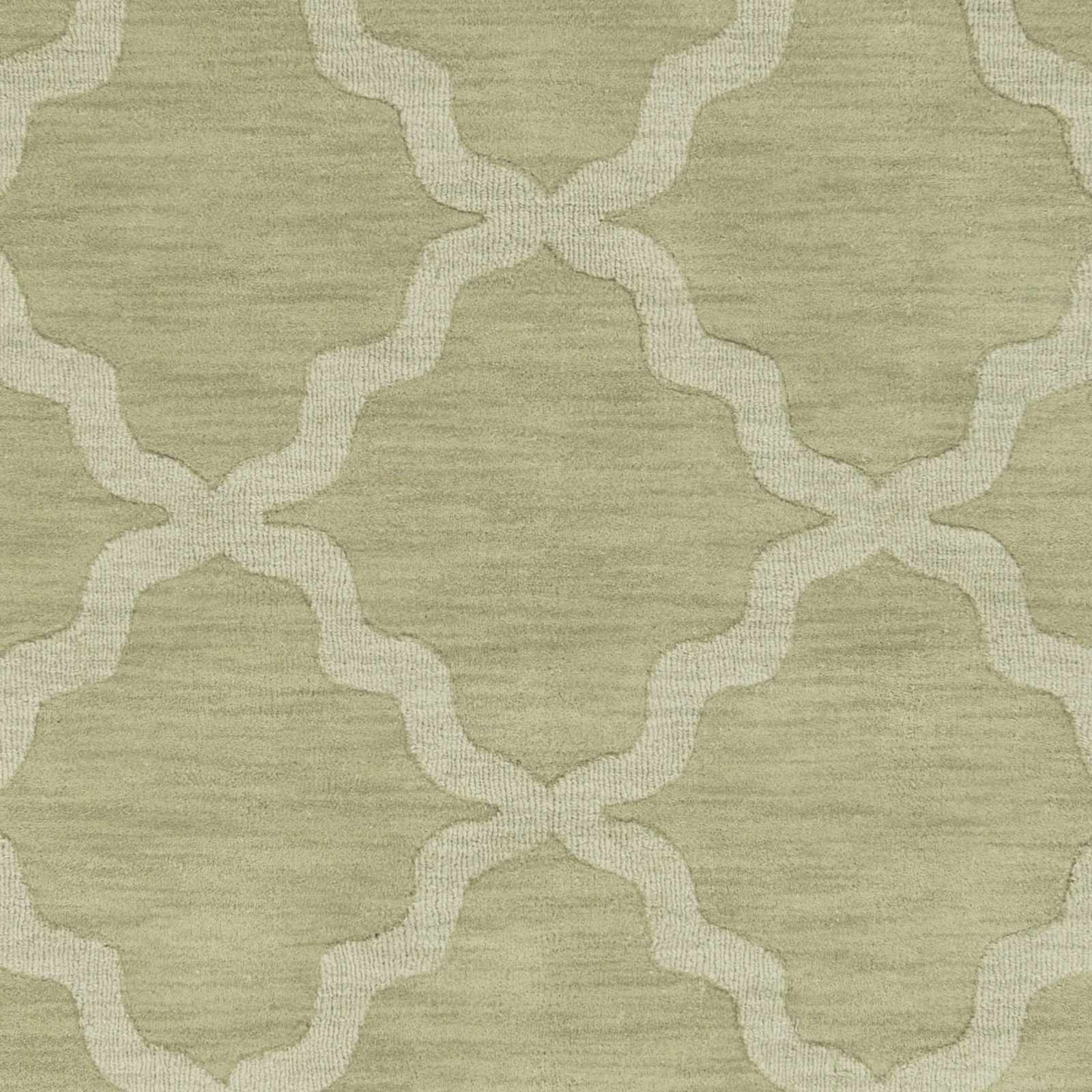 Rialto Olive Green Embossed Wool Rug - Clearance - Image 6