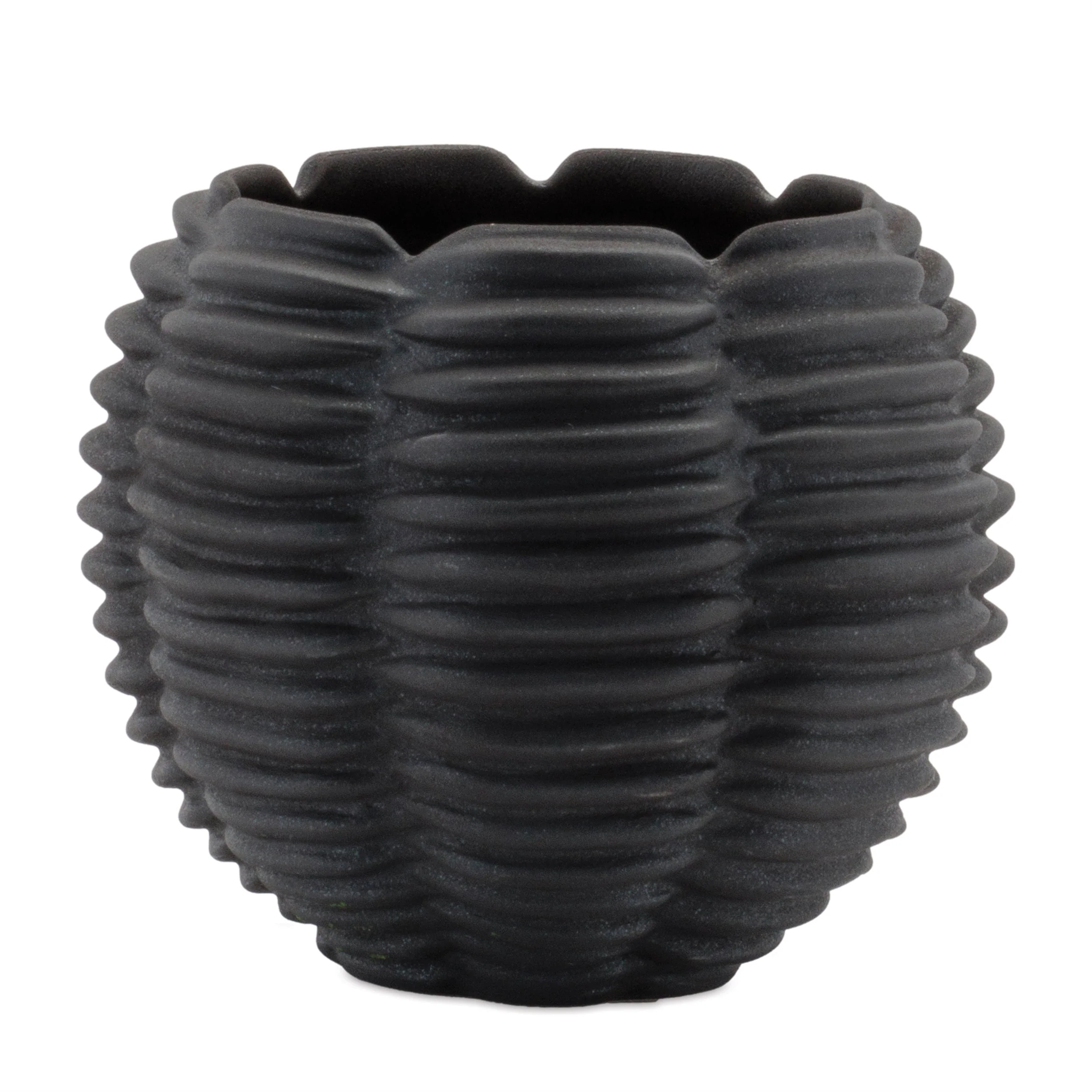 Ribbed Ceramic Bud Vase (Set of 2) - Image 2