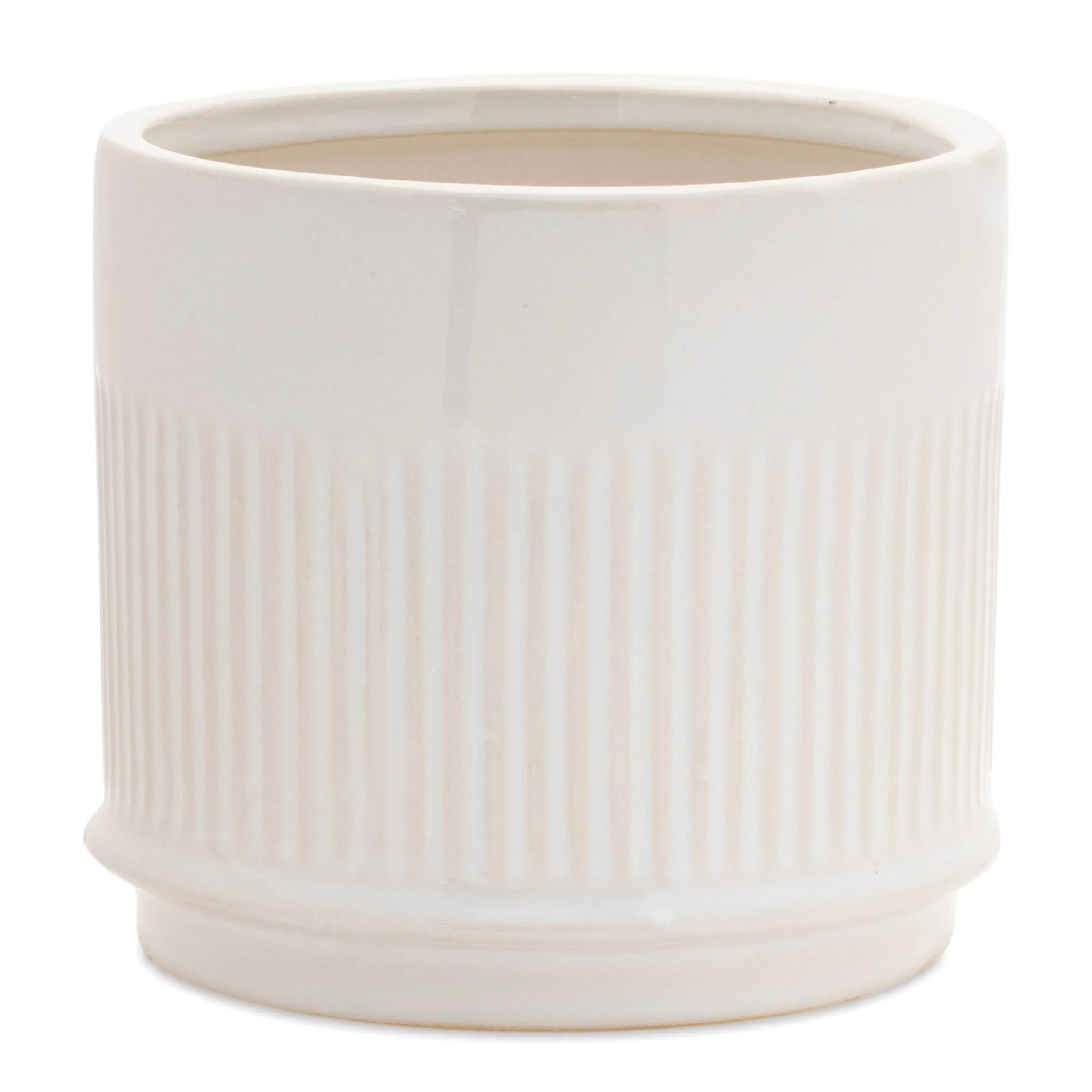Ribbed Ceramic Planter (Set of 2) - Image 2