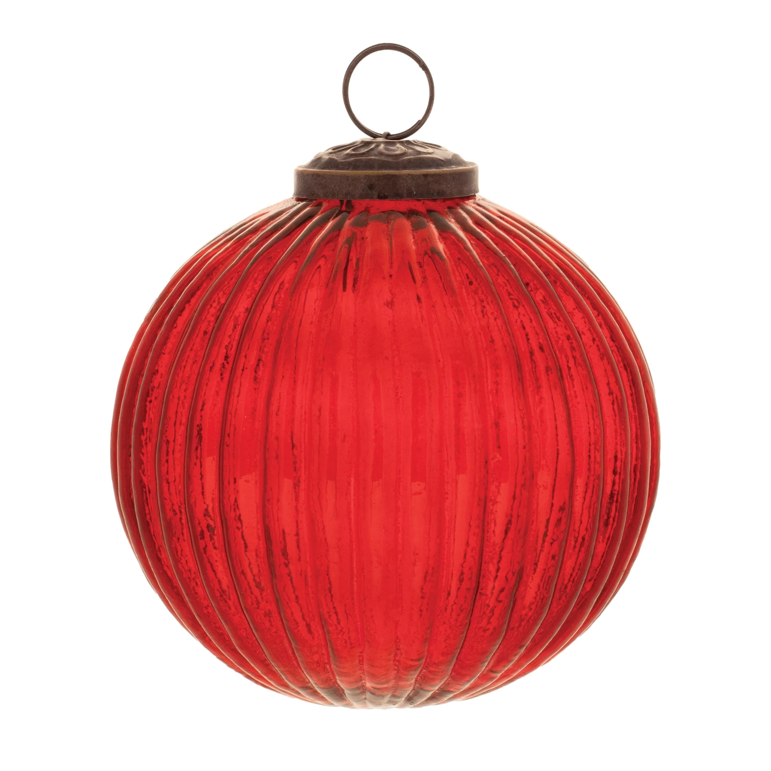Ribbed Glass Ball Ornament (Set of 12) - Image 3