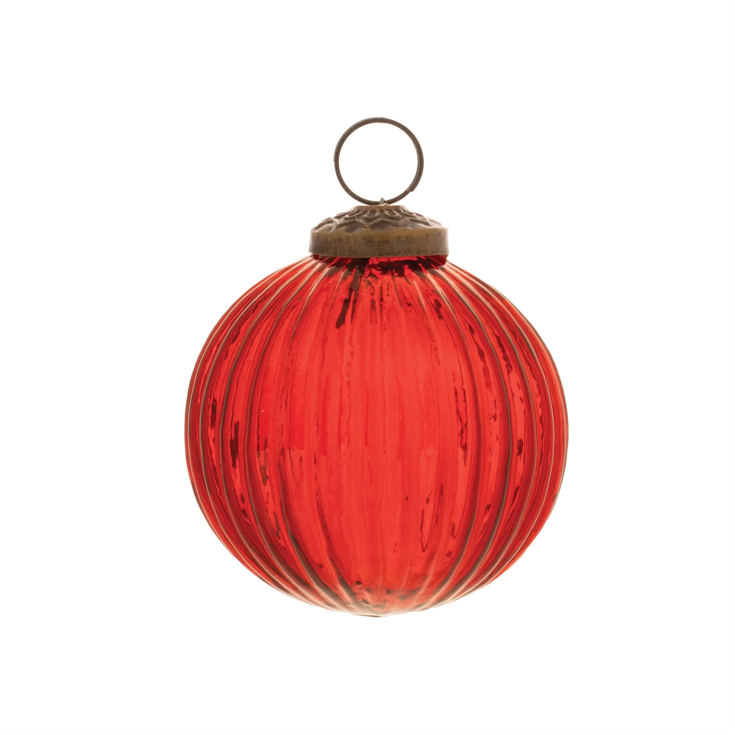 Ribbed Glass Ball Ornament (Set of 12) - Image 4