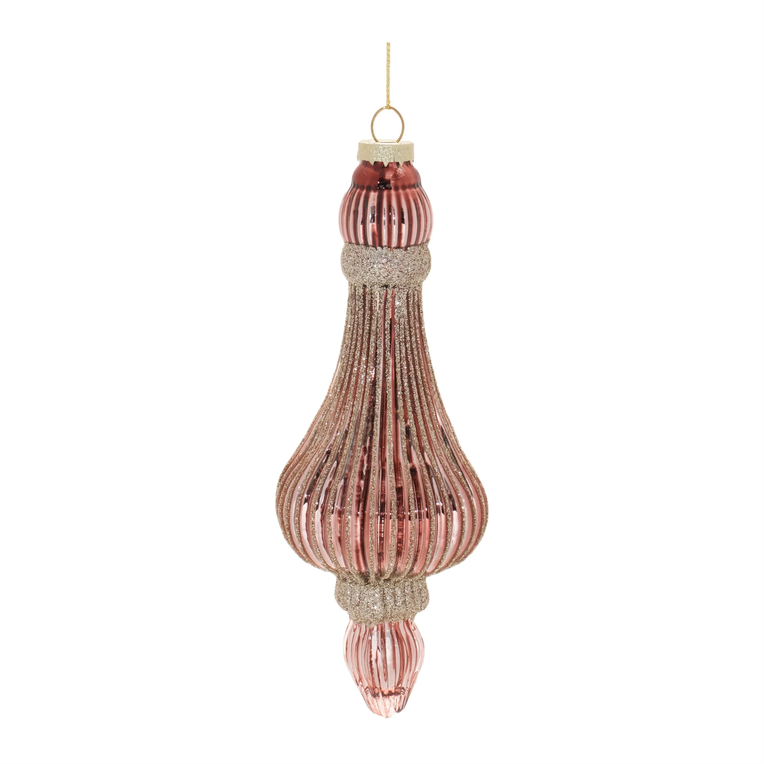 Ribbed Glass Drop Ornament (Set of 6) - Image 4