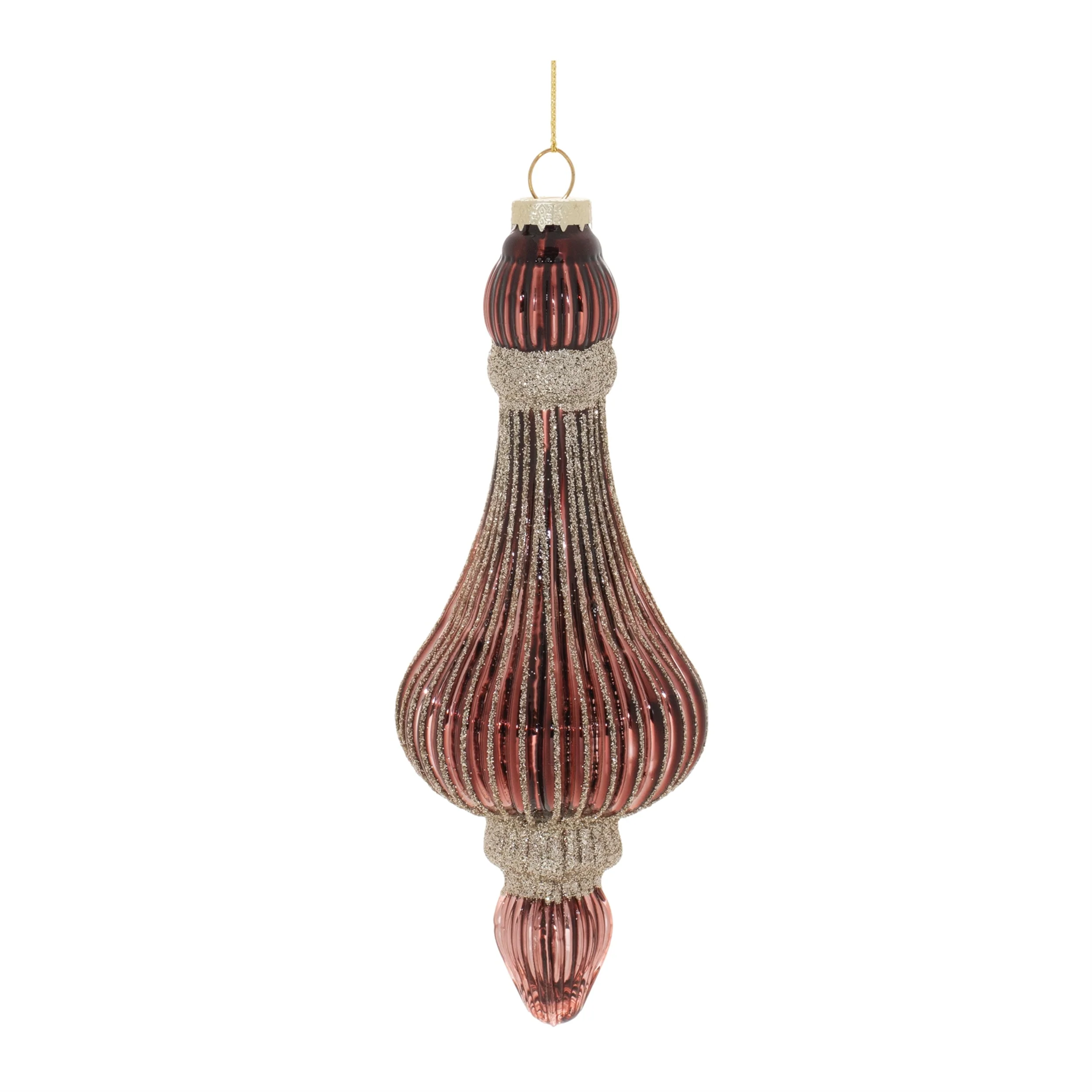 Ribbed Glass Drop Ornament (Set of 6) - Image 5