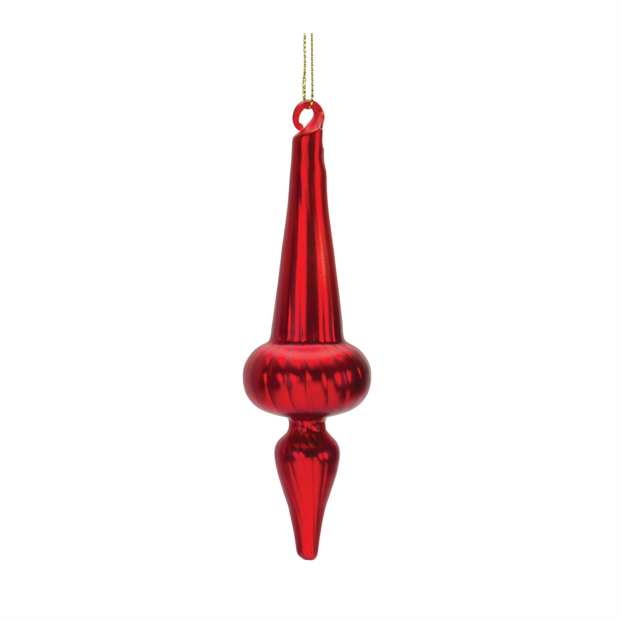 Ribbed Glass Finial Ornament (Set of 12) - Image 3
