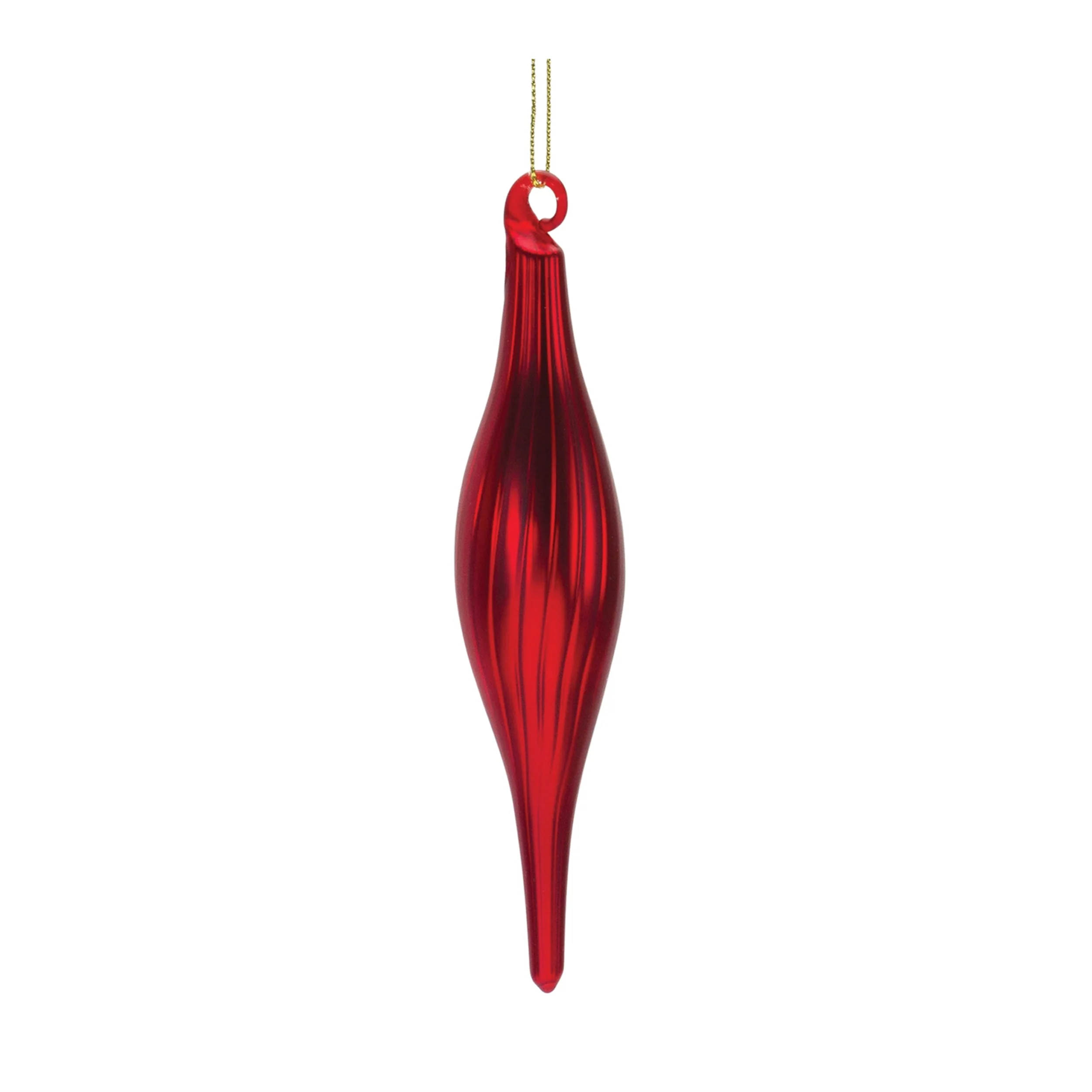 Ribbed Glass Finial Ornament (Set of 12) - Image 4