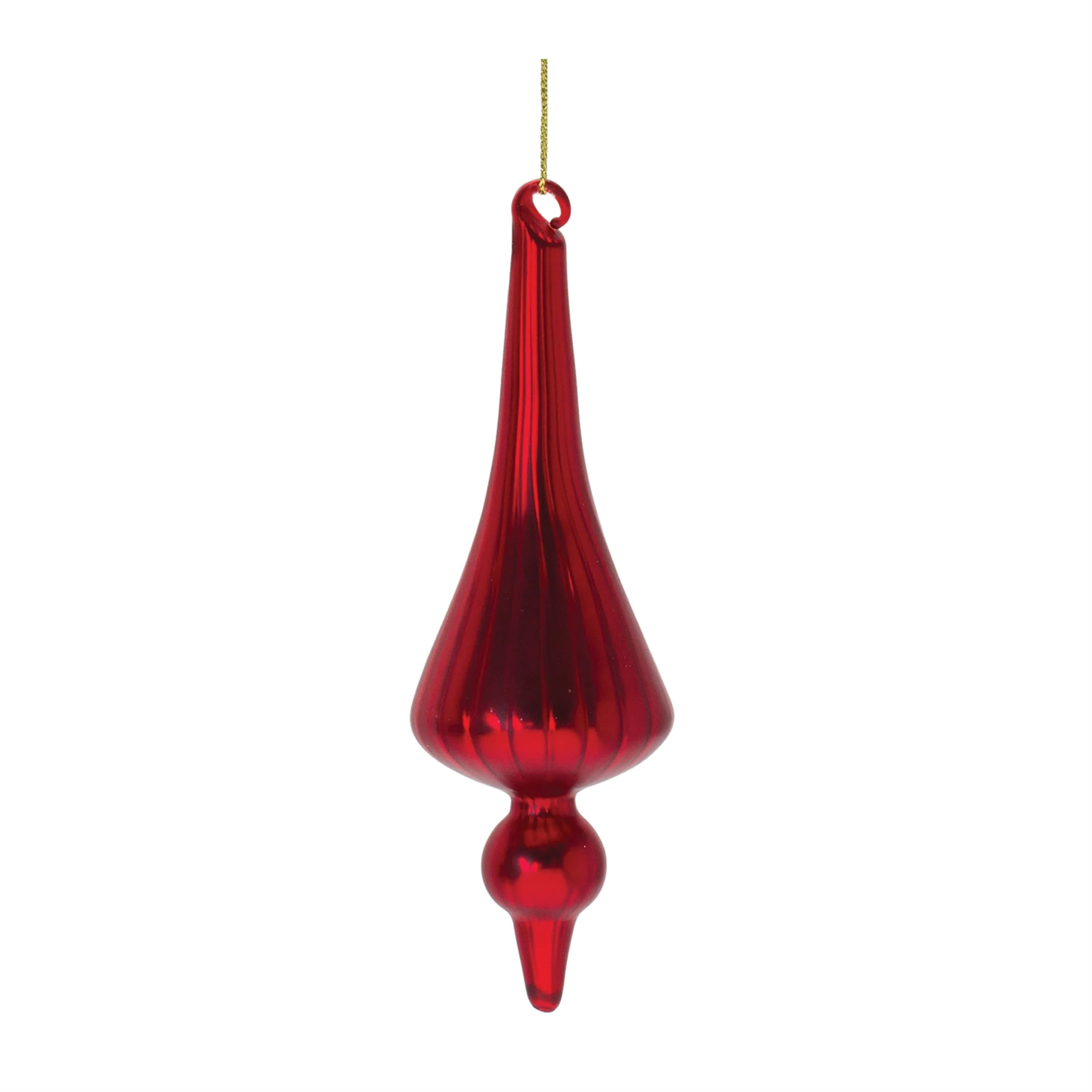 Ribbed Glass Finial Ornament (Set of 12) - Image 5