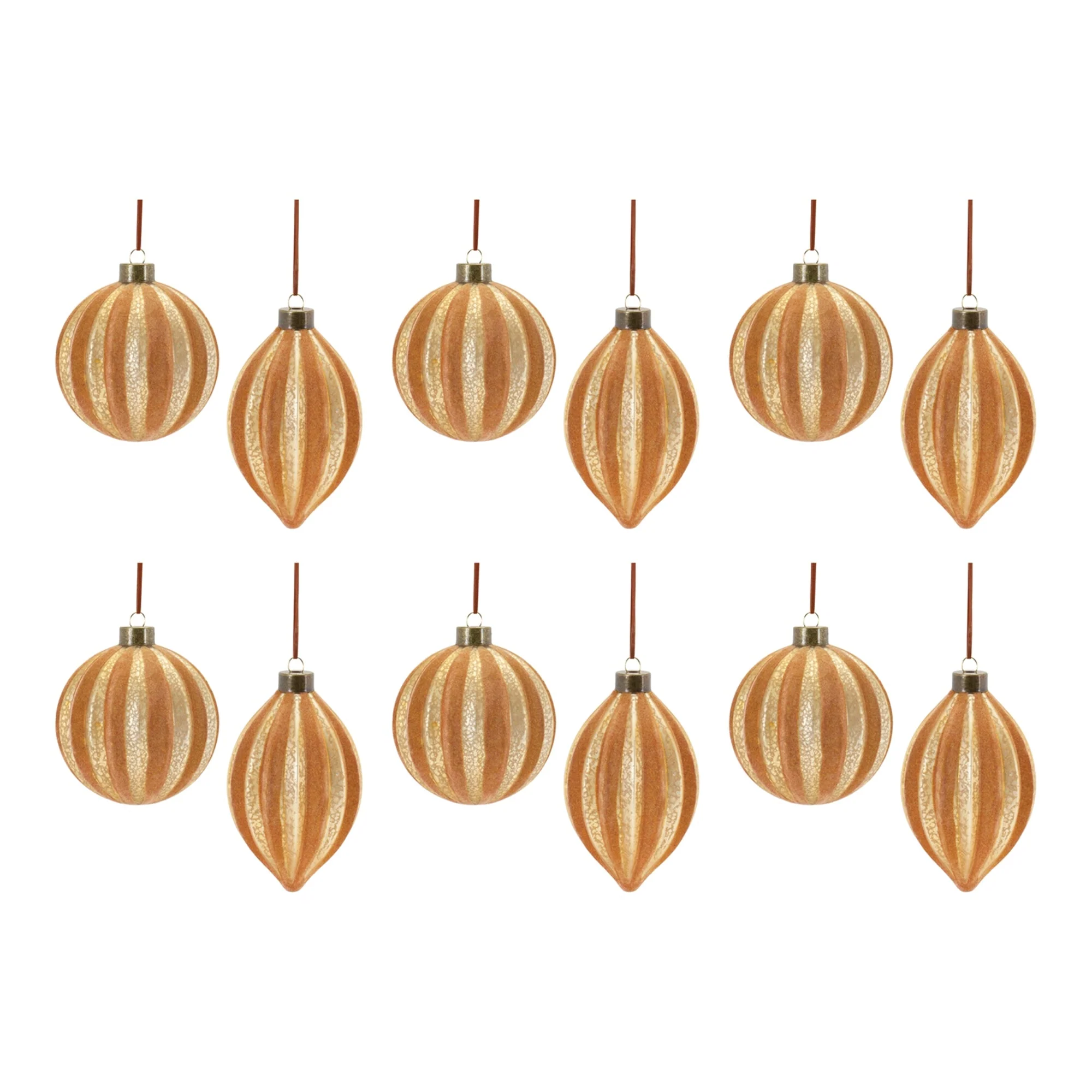 Ribbed Glass Ornamnet (Set of 12) - Image 5