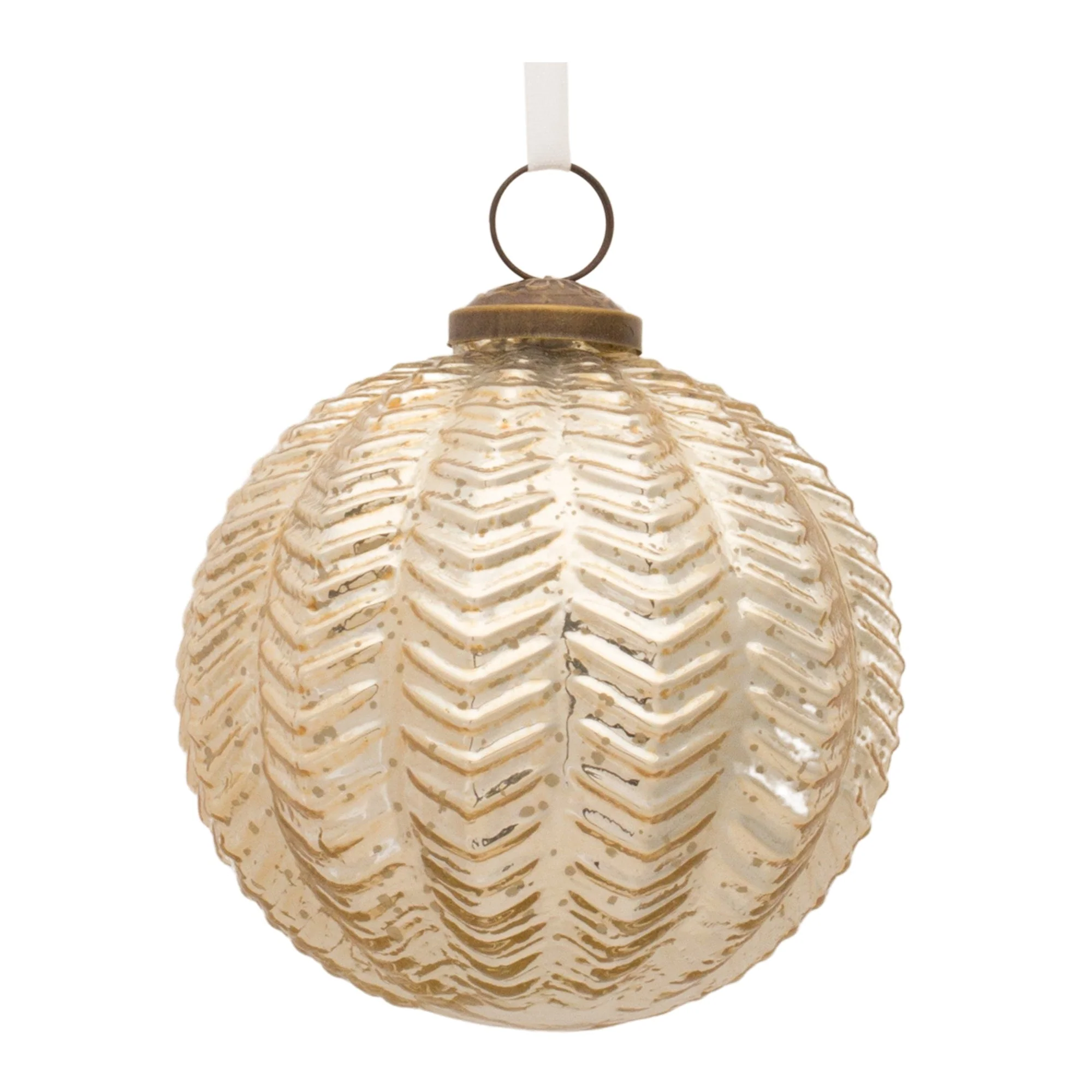 Ribbed Mercury Glass Ball Ornament (Set of 6) - Image 4