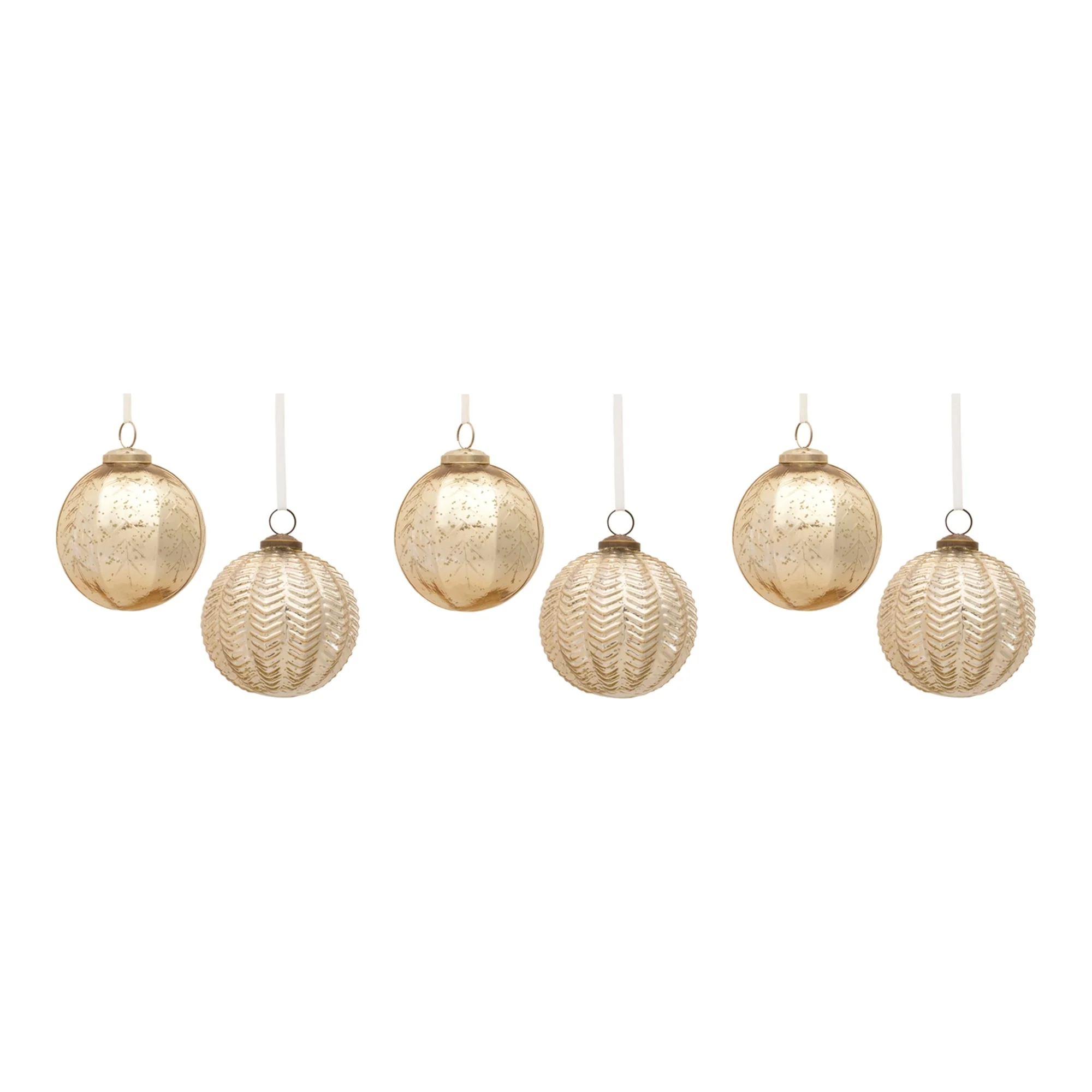Ribbed Mercury Glass Ball Ornament (Set of 6) - Image 5