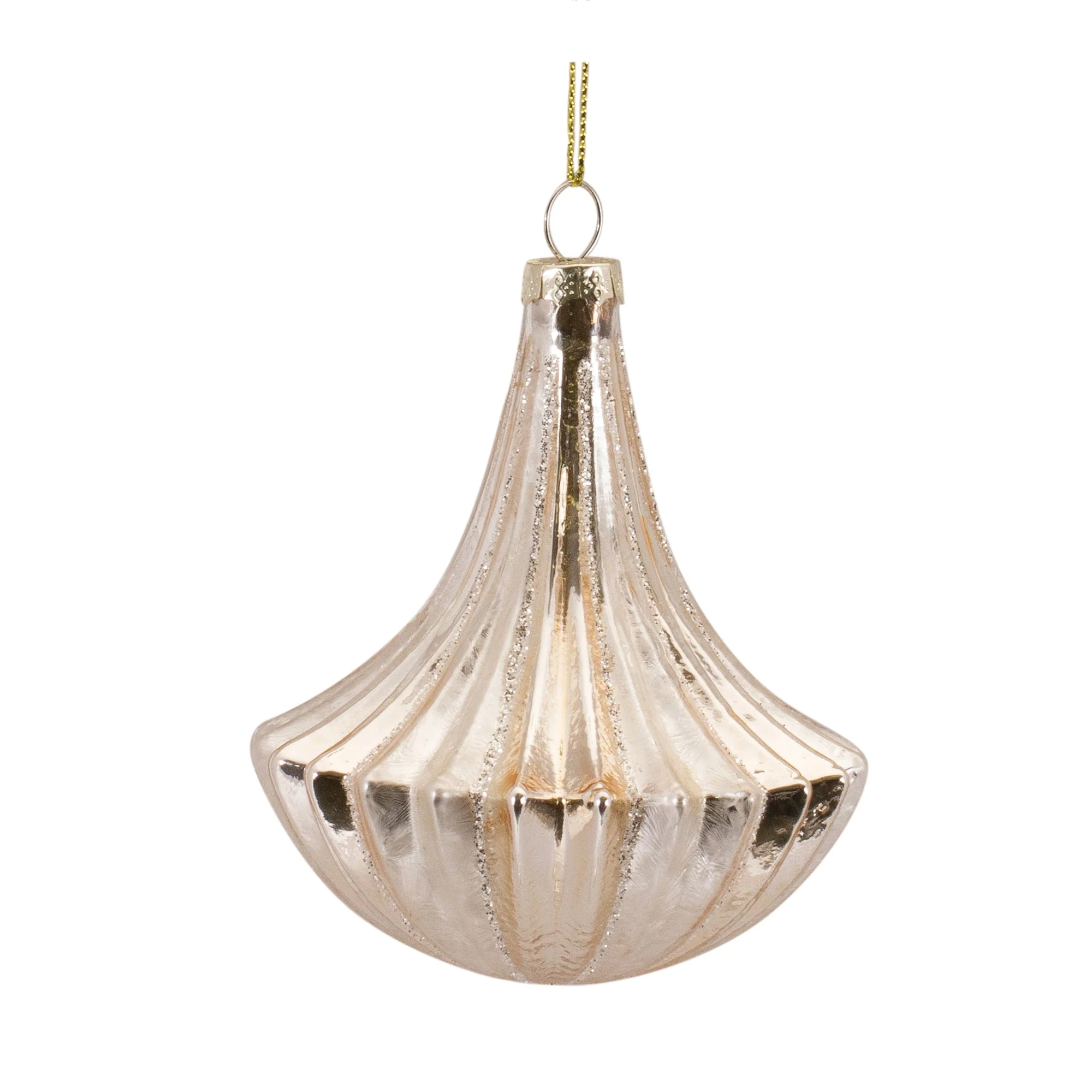 Ribbed Swirl Glass Ornament (Set of 6) - Image 3