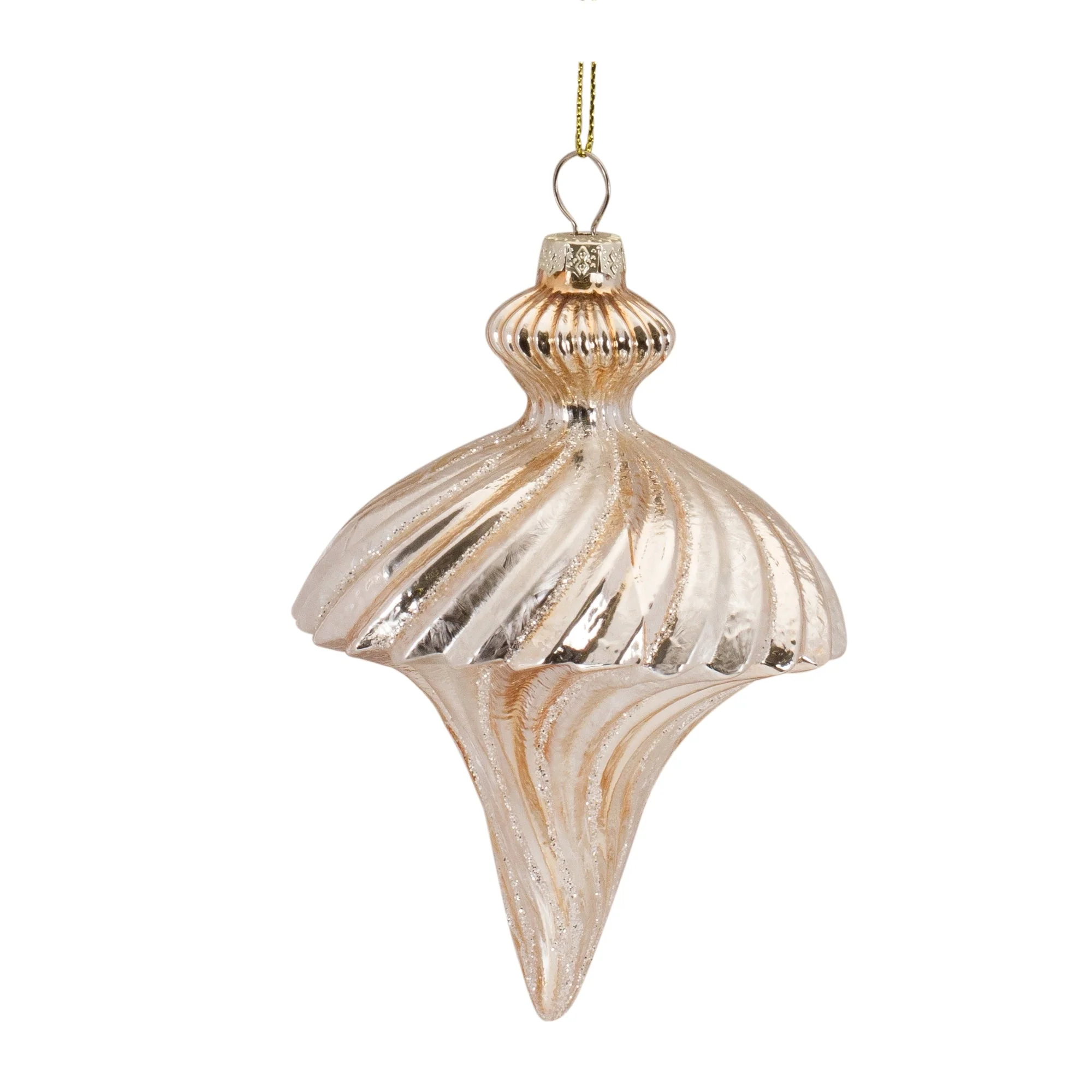 Ribbed Swirl Glass Ornament (Set of 6) - Image 5