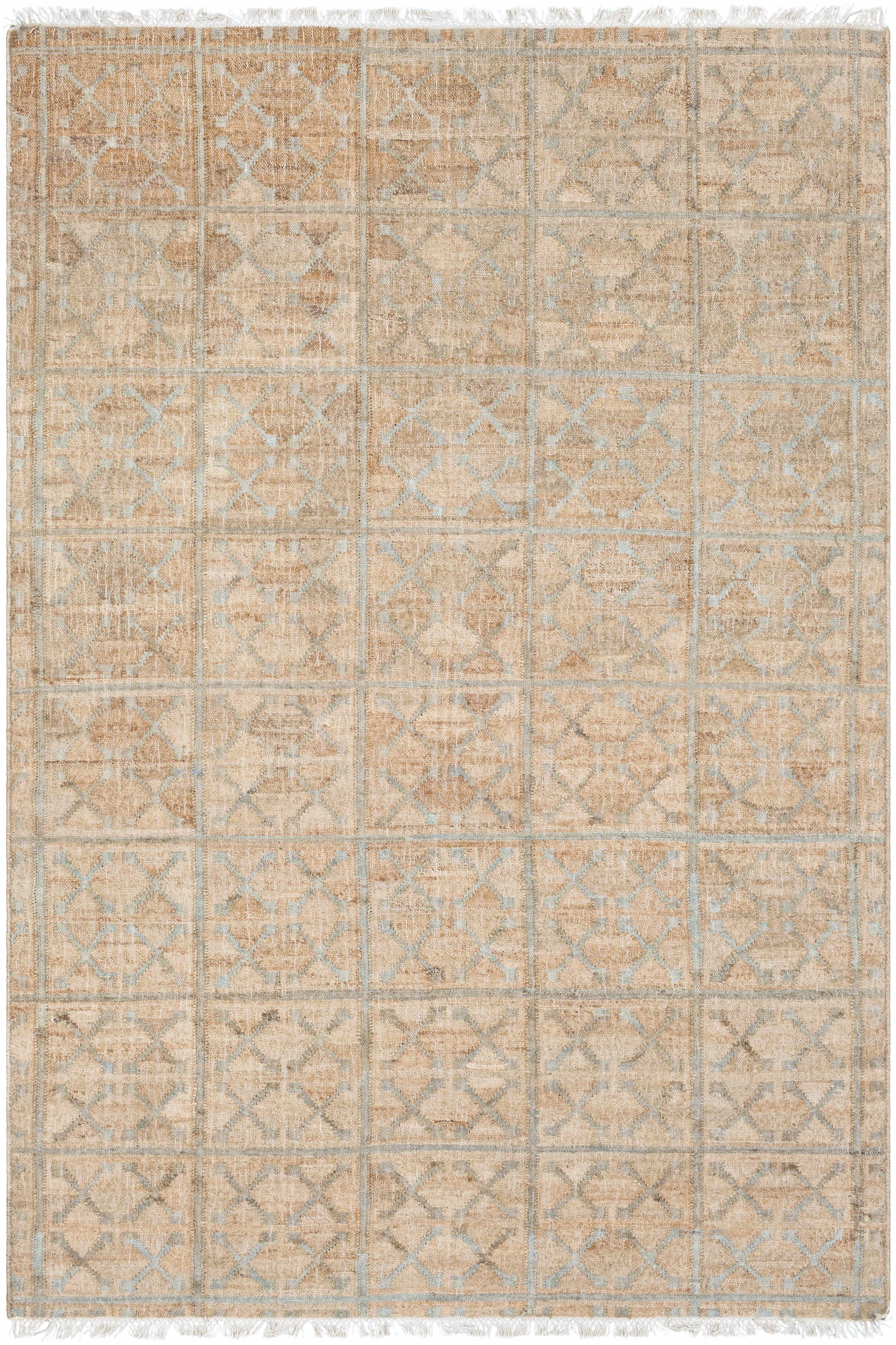 Rice Dusty Sage Fringed Jute Carpet - Image 9