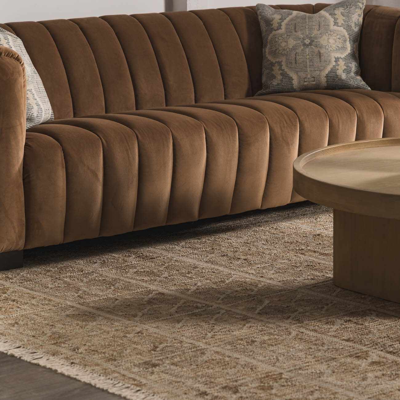 Rice Handcrafted Fringed Jute Carpet - Image 16