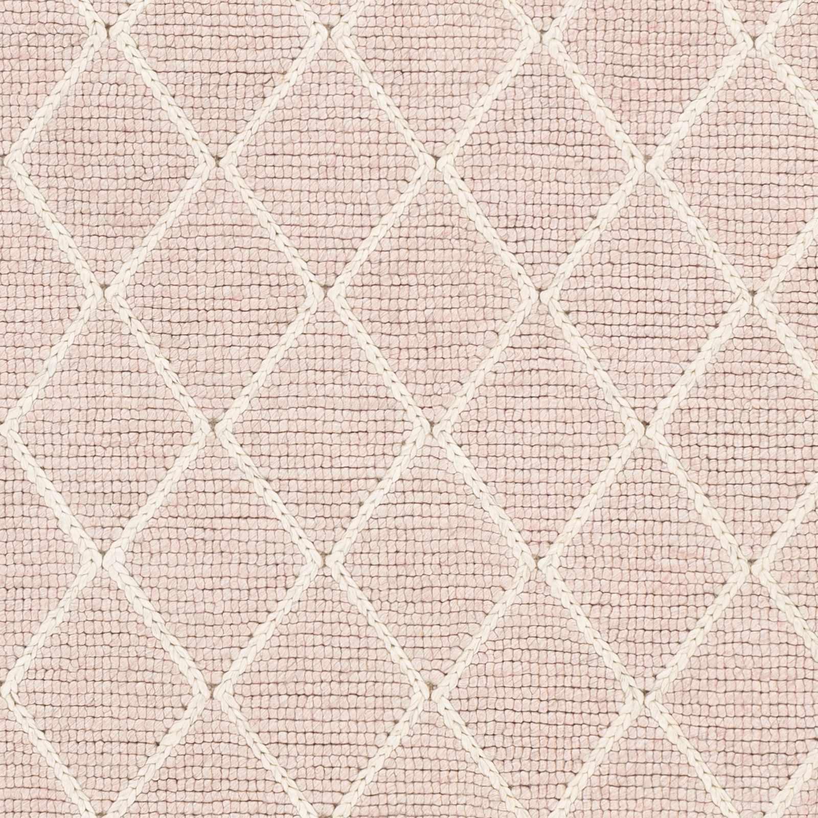 Riceville Pink Trellis Wool&Viscose Rug - Clearance - Image 7
