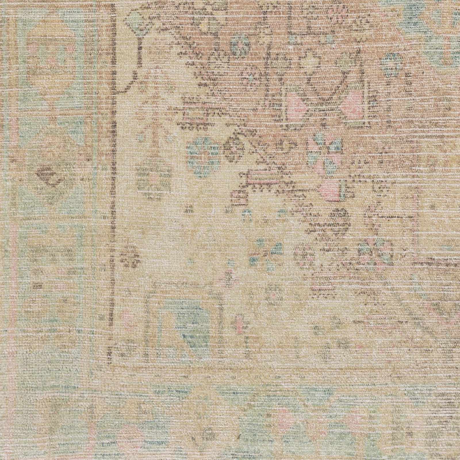 Rickinghall Peach&Sage Medallion Beige Rug - Image 3