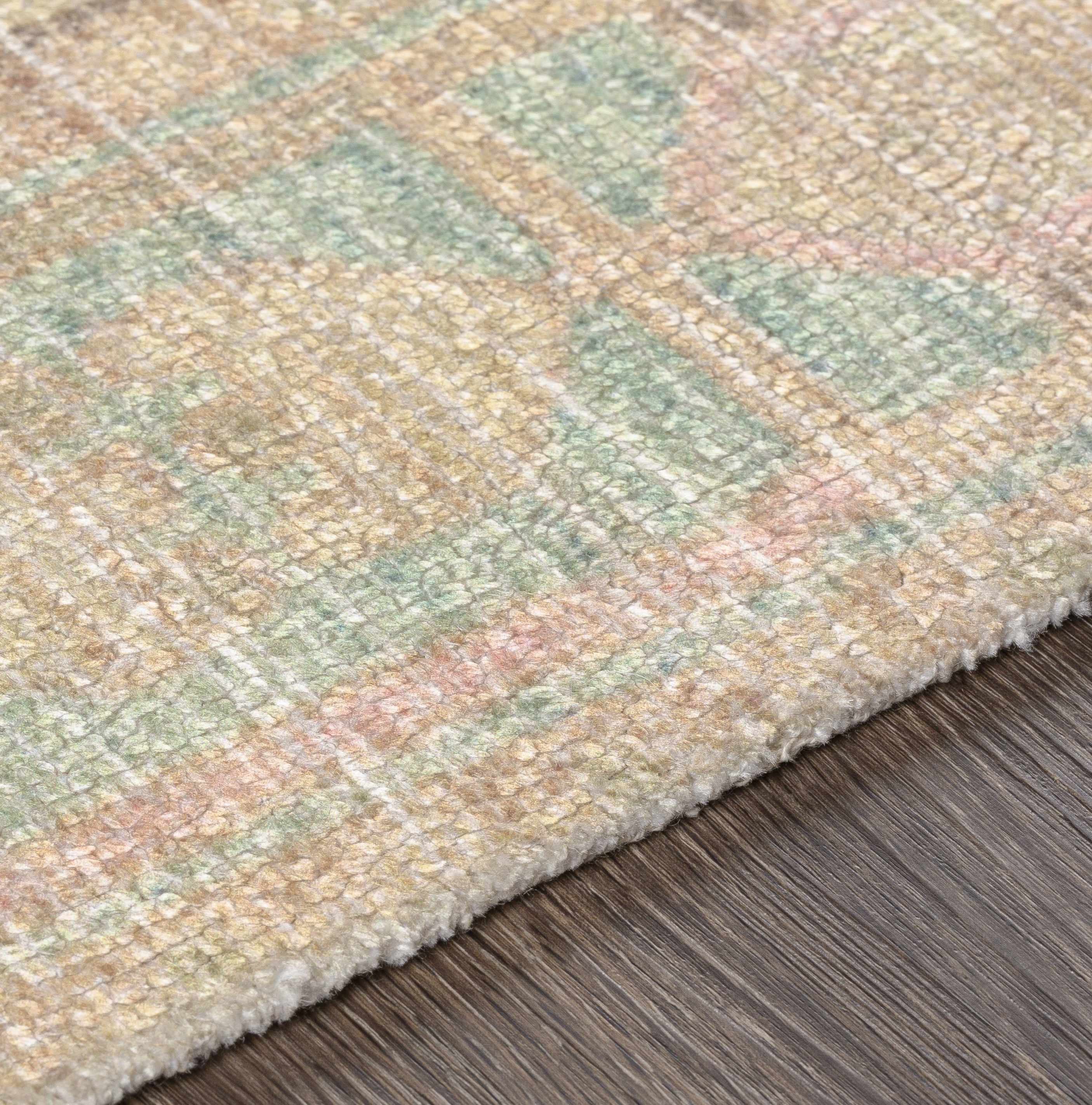 Rickinghall Peach&Sage Medallion Beige Rug - Image 4