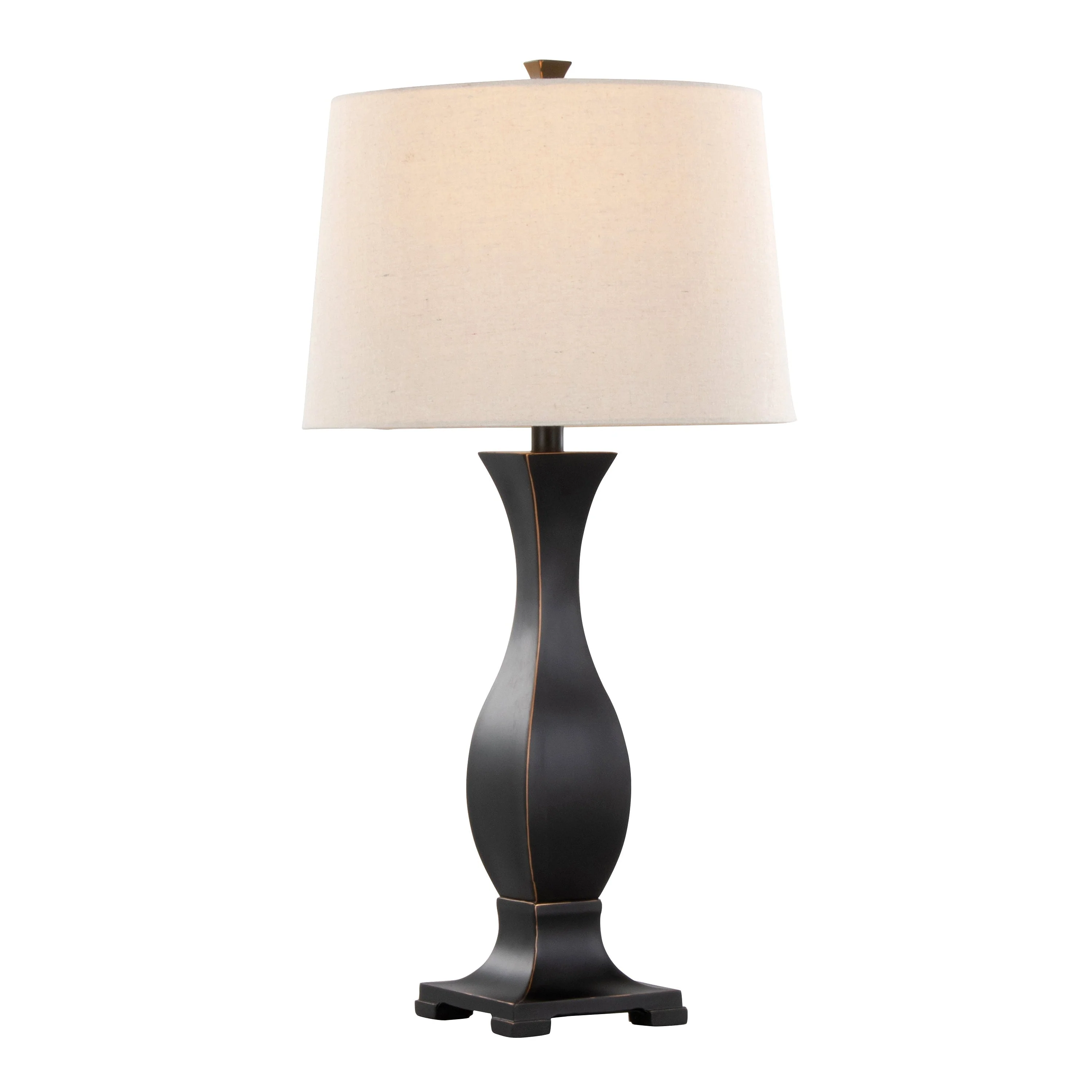 Riley 29" Contemporary Polyresin Table Lamp Set in Oil Rubbed Bronze - Image 3