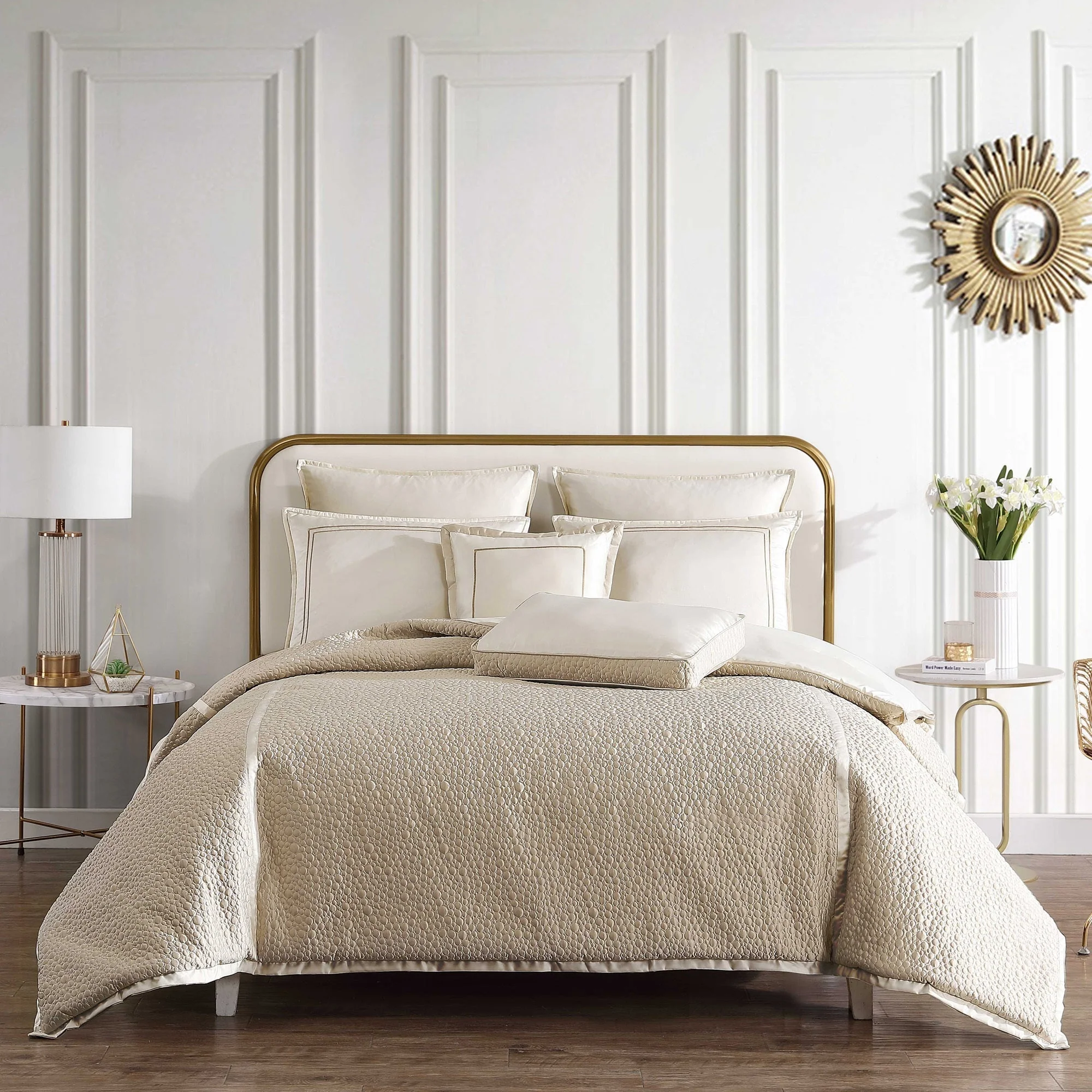 Rings 7 PC Reversible Matte Satin Comforter Set - Image 2