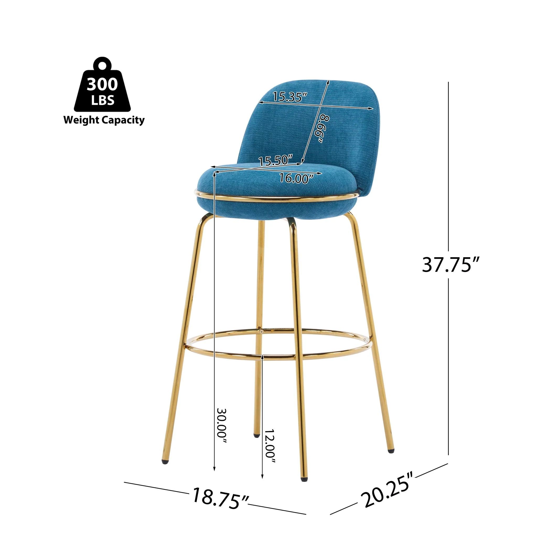 Rio Claro - Indoor Upholstered Barstool (Set of 2) - Image 3