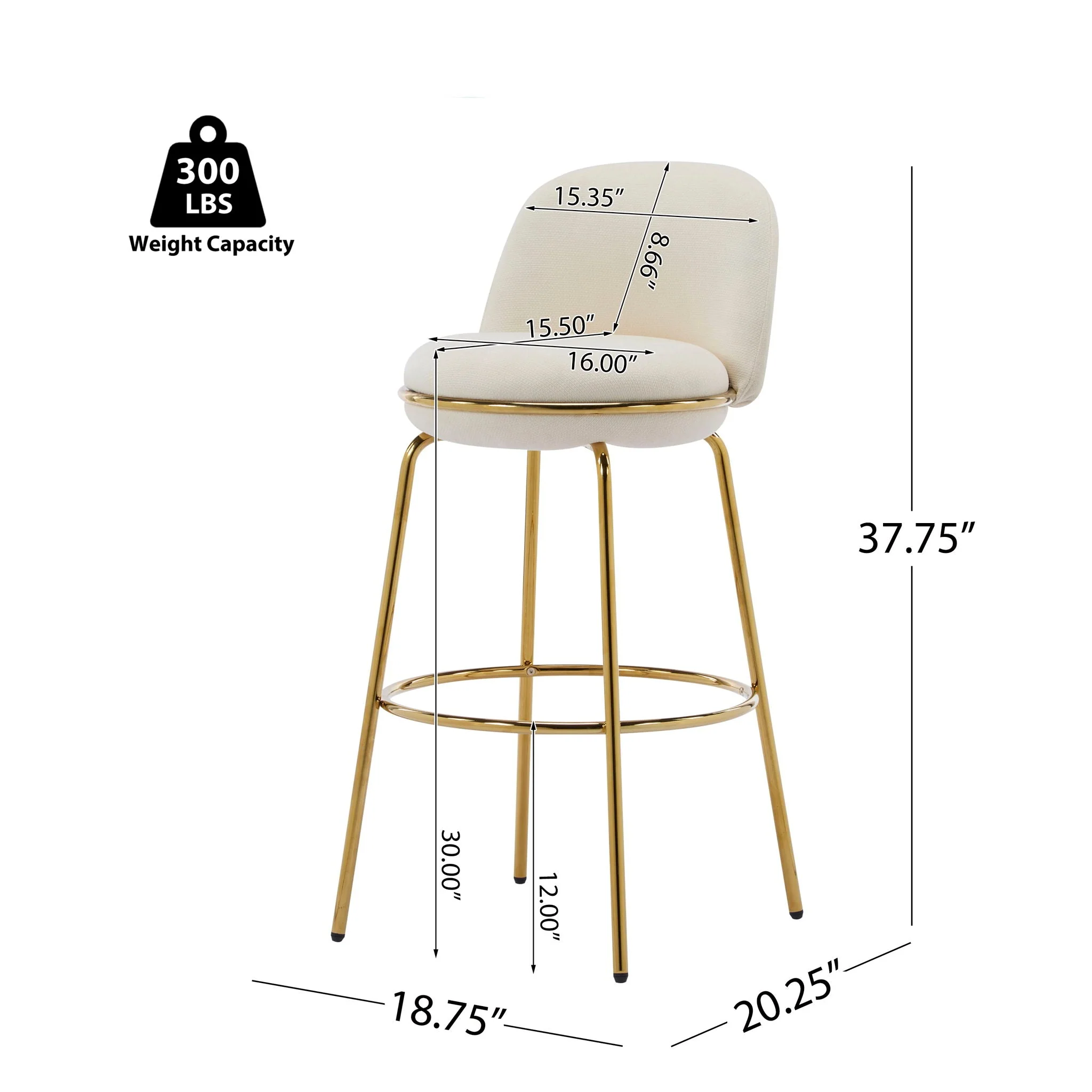 Rio Claro - Indoor Upholstered Barstool (Set of 2) - Image 4