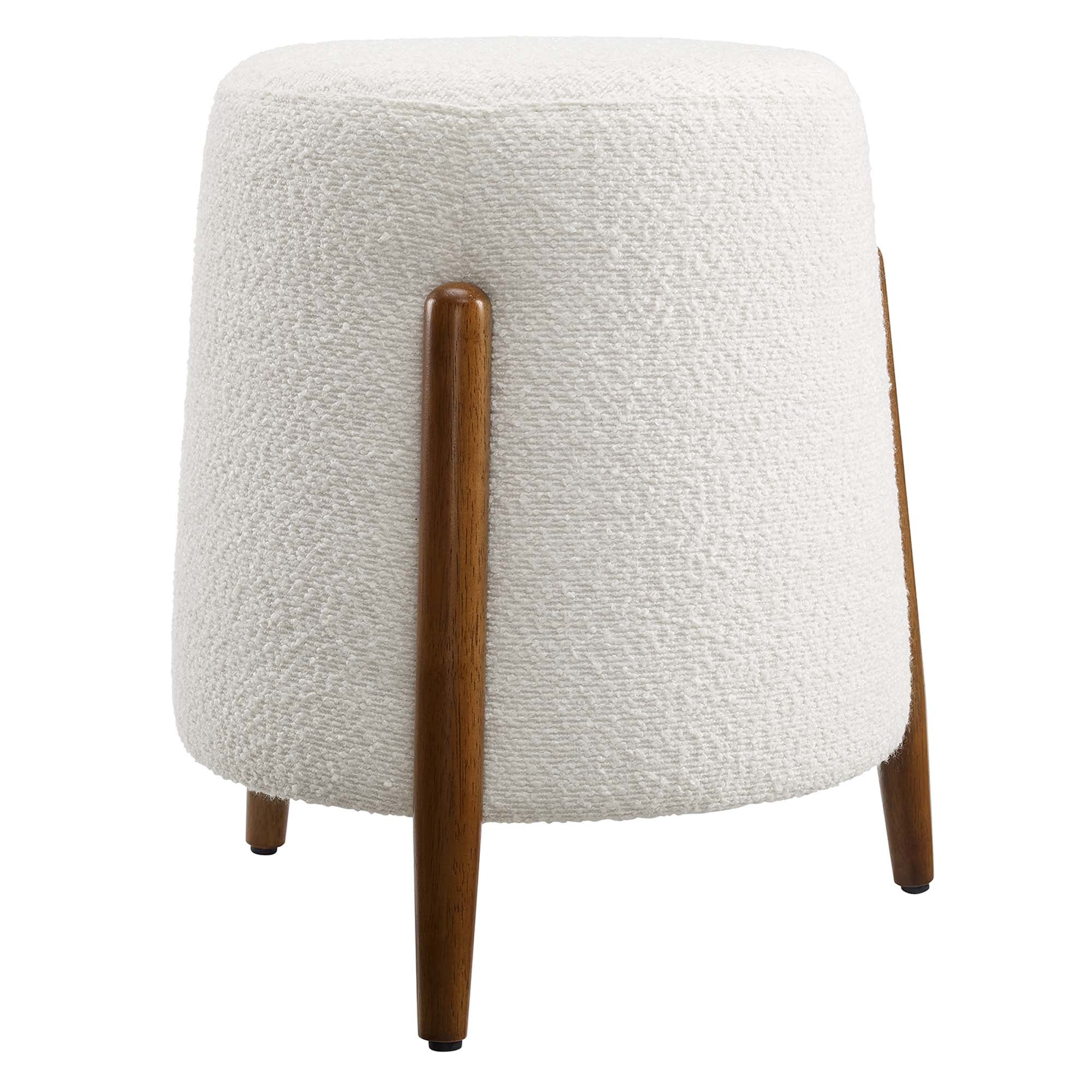Riven Upholstered Boucle Fabric Ottoman by Modway - Image 4