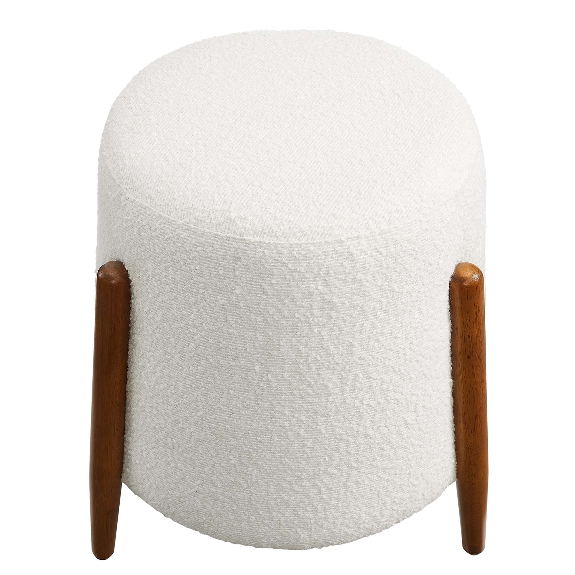 Riven Upholstered Boucle Fabric Ottoman by Modway - Image 5