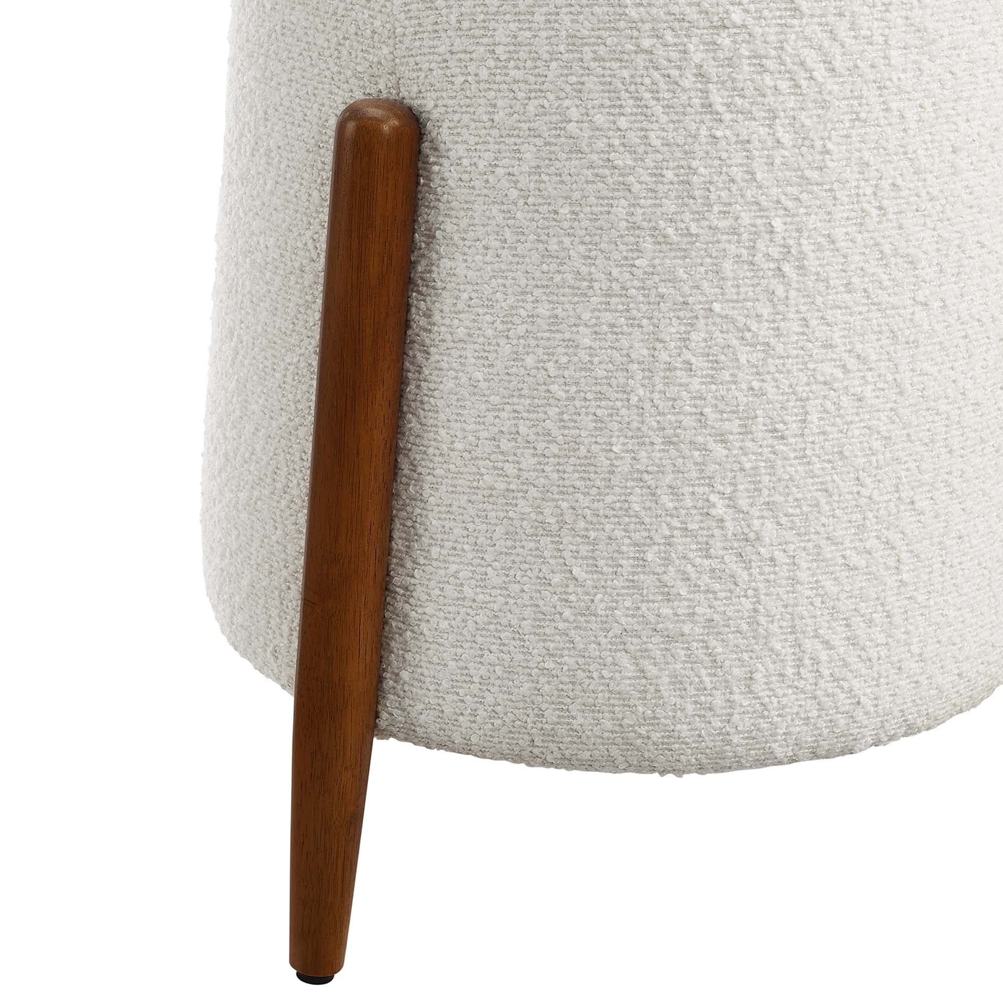 Riven Upholstered Boucle Fabric Ottoman by Modway - Image 6
