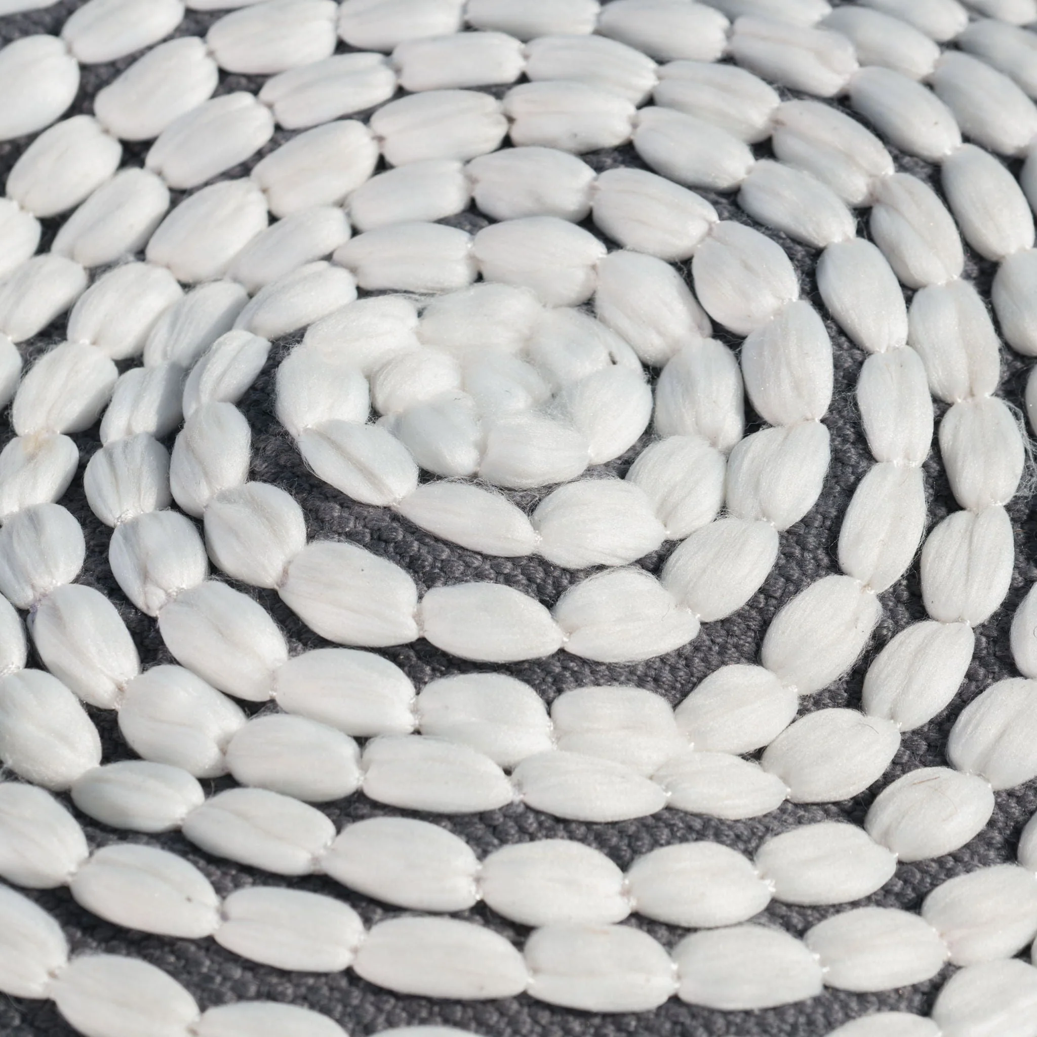 River Handcrafted Cylindrical Pouf in Water Resistant Fabric - Image 15