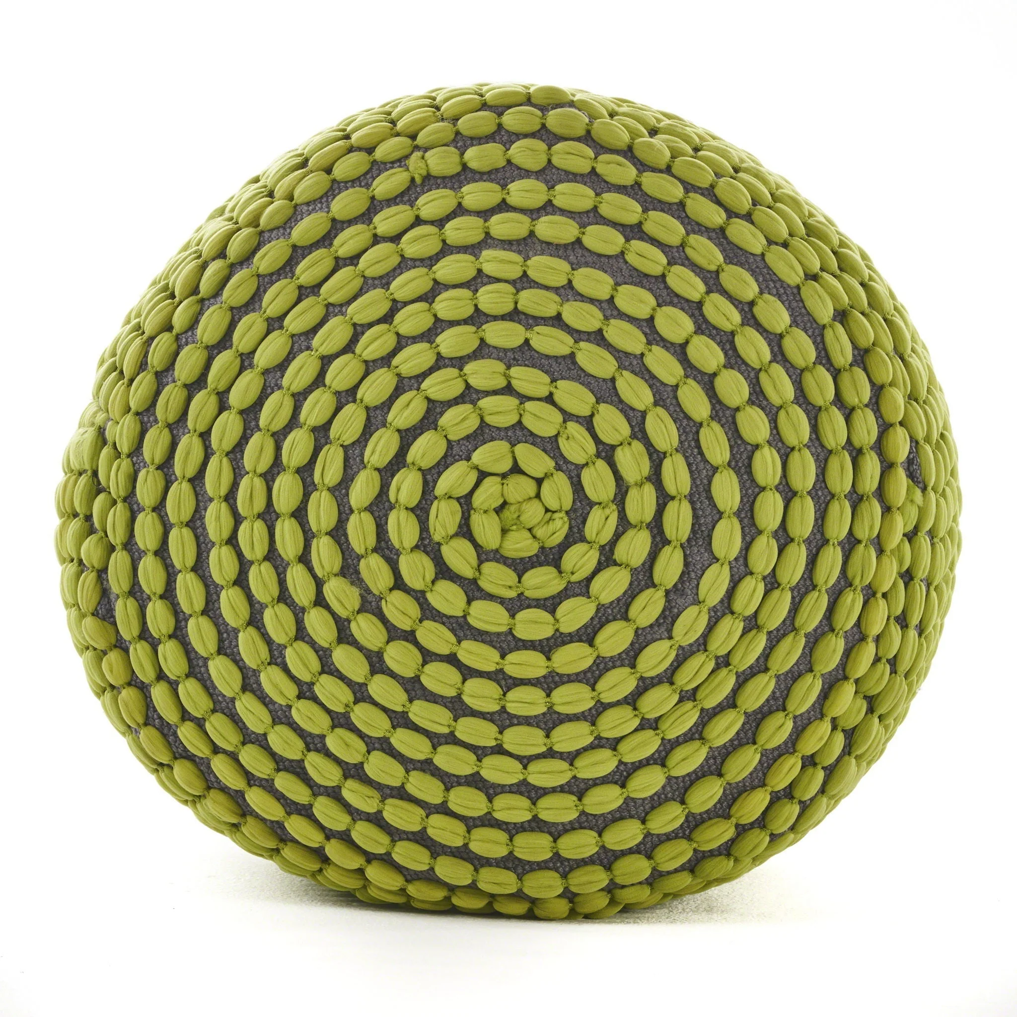 River Handcrafted Cylindrical Pouf in Water Resistant Fabric - Image 3