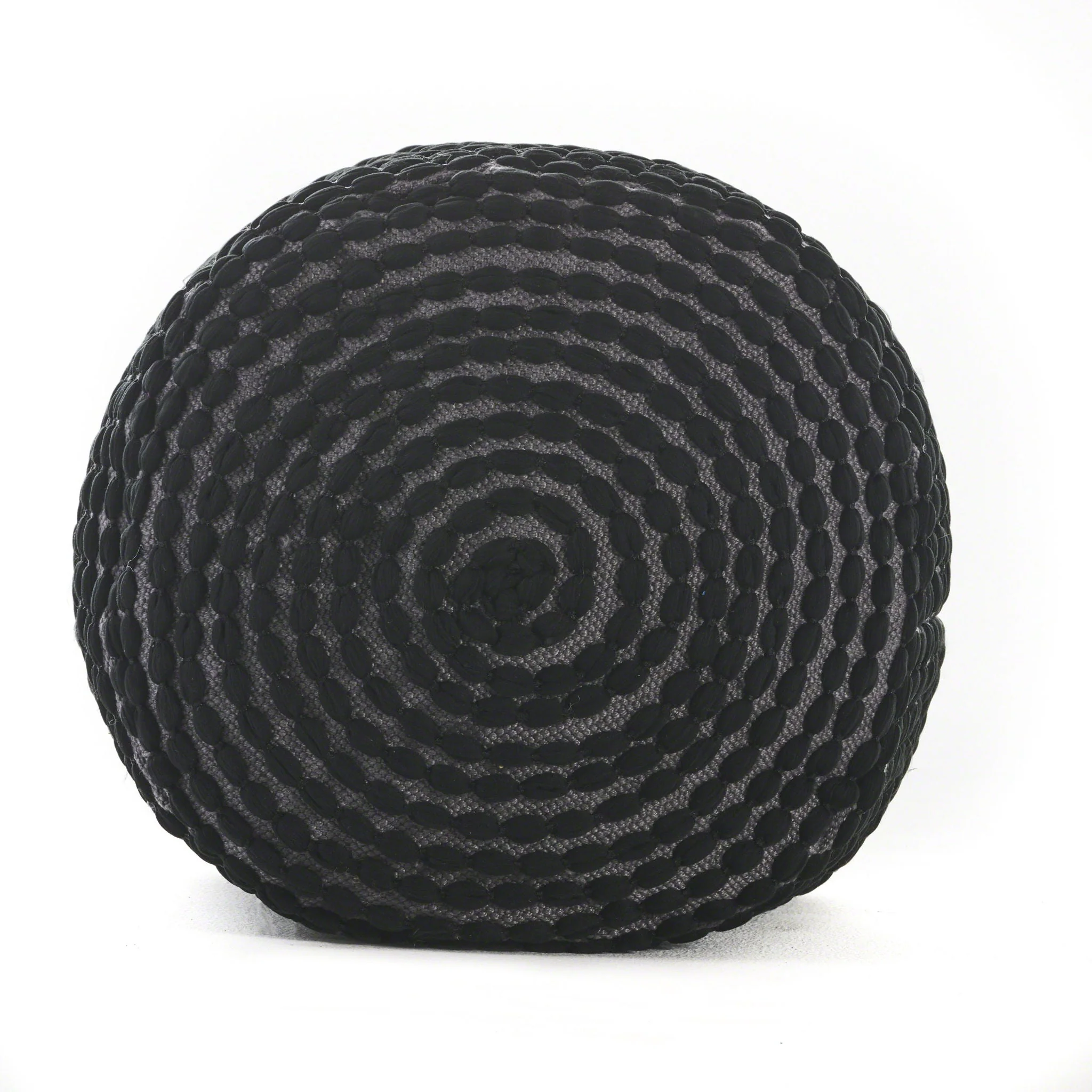 River Handcrafted Cylindrical Pouf in Water Resistant Fabric - Image 8