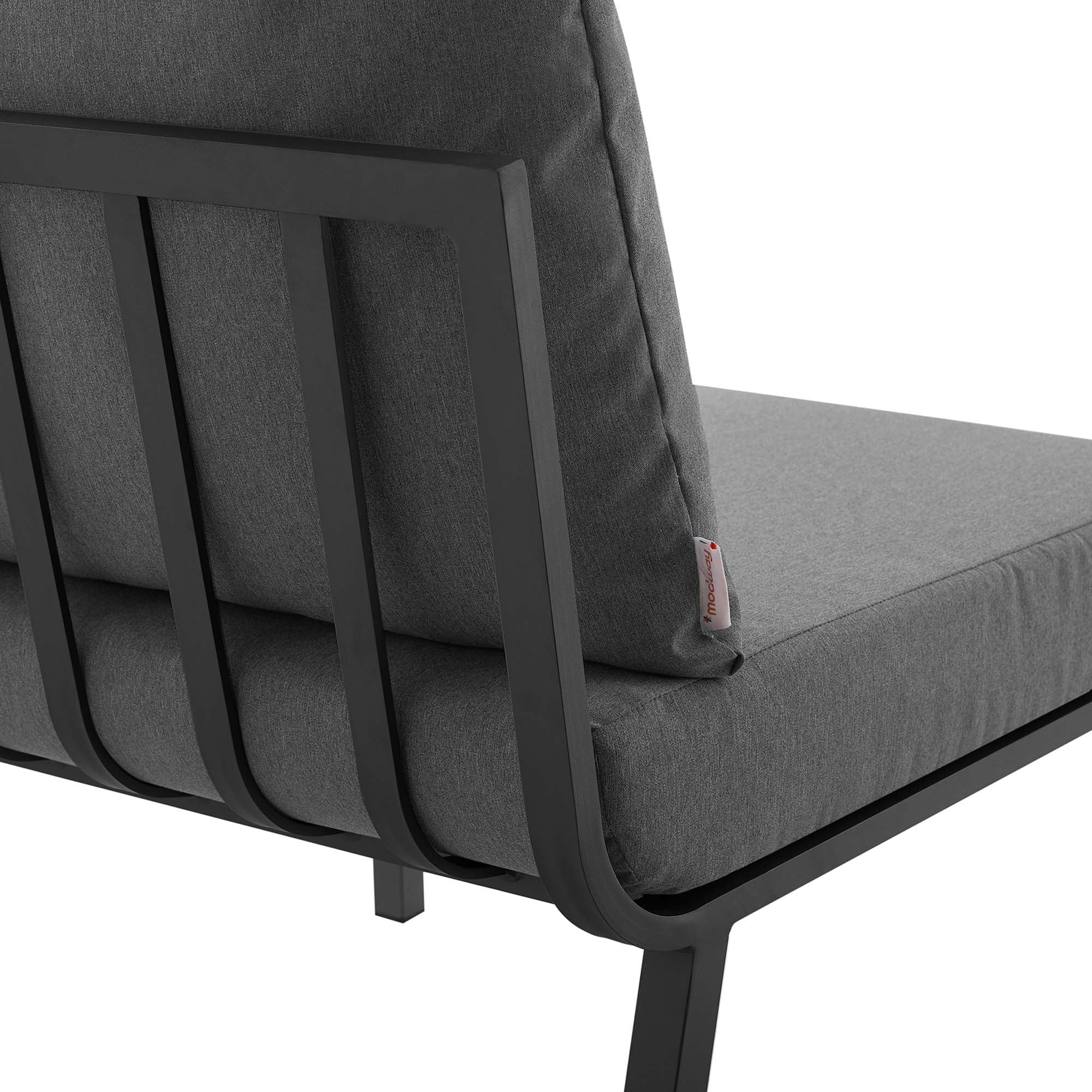 Riverside Outdoor Patio Aluminum Armless Chair by Modway - Image 5
