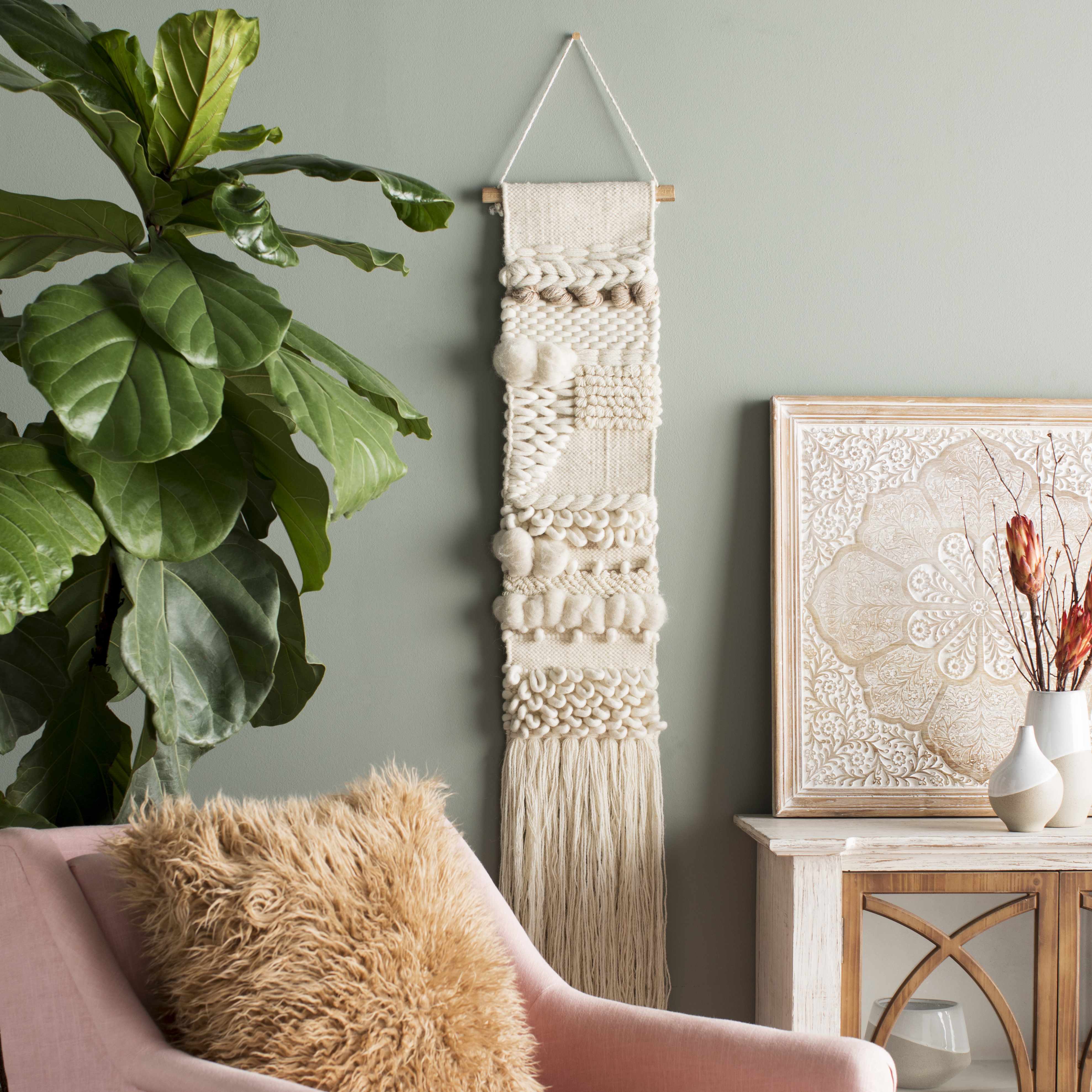 Riverwatch Ivory Woven Patterned Wall Hanging - Image 3