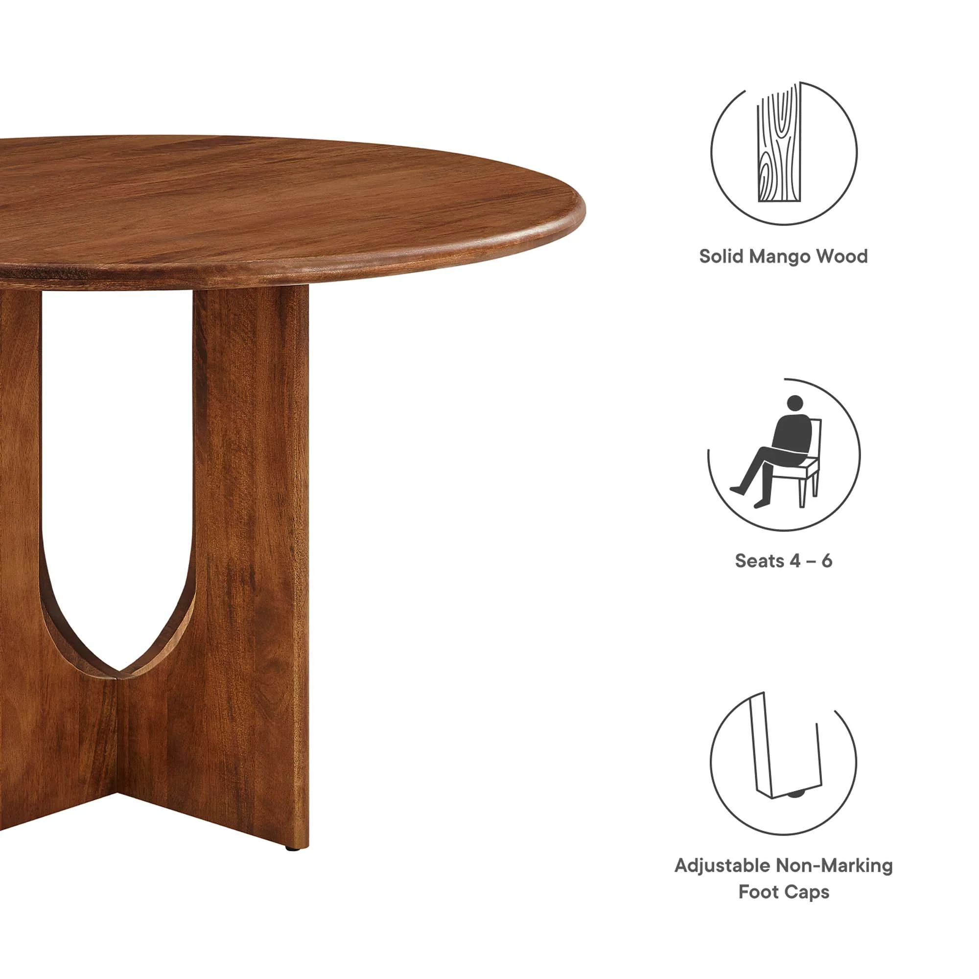 Rivian Round 48" Wood Dining Table by Modway - Image 2