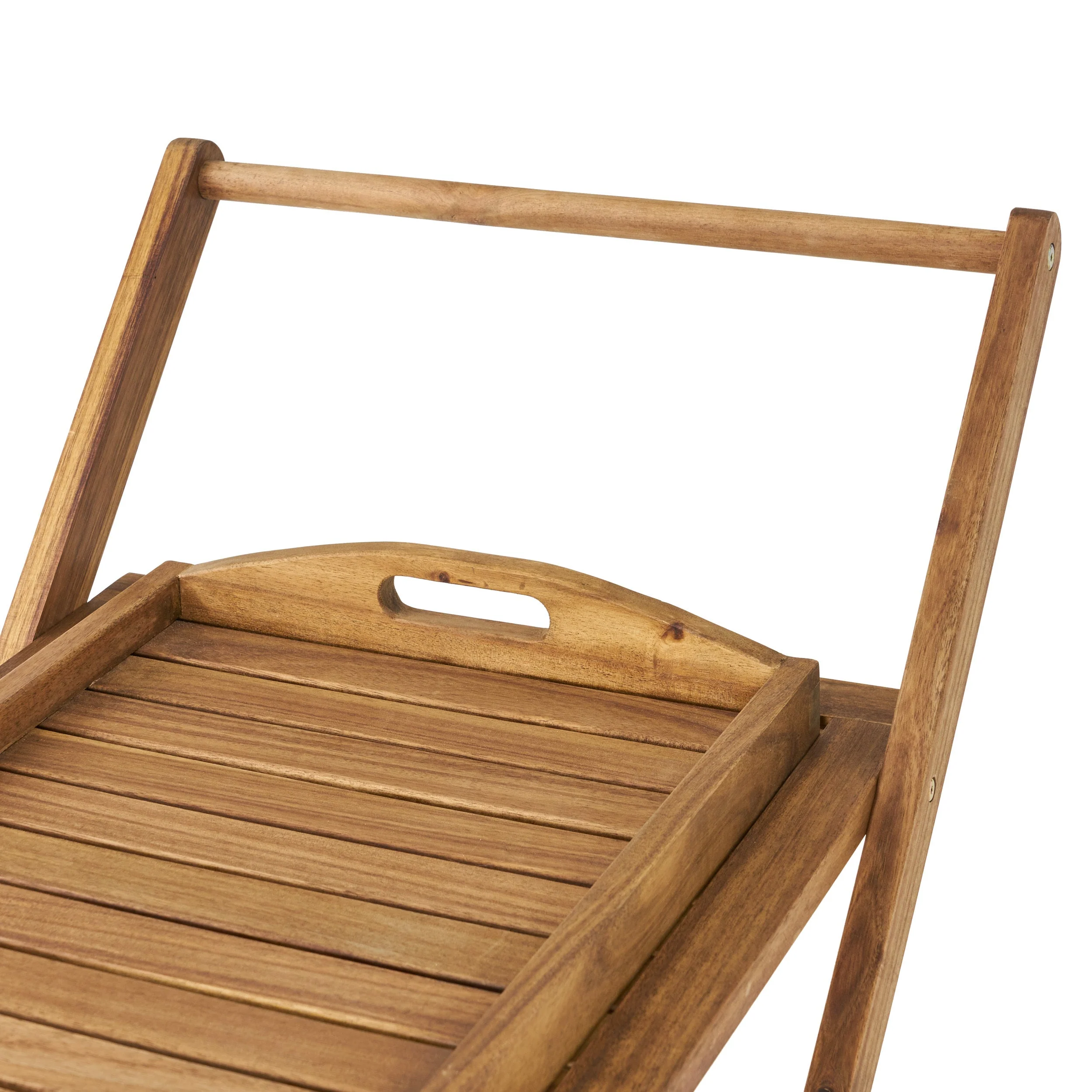 Riviera Bar Cart Natural Stained Acacia Wood Mobile Bar Cart - Image 12