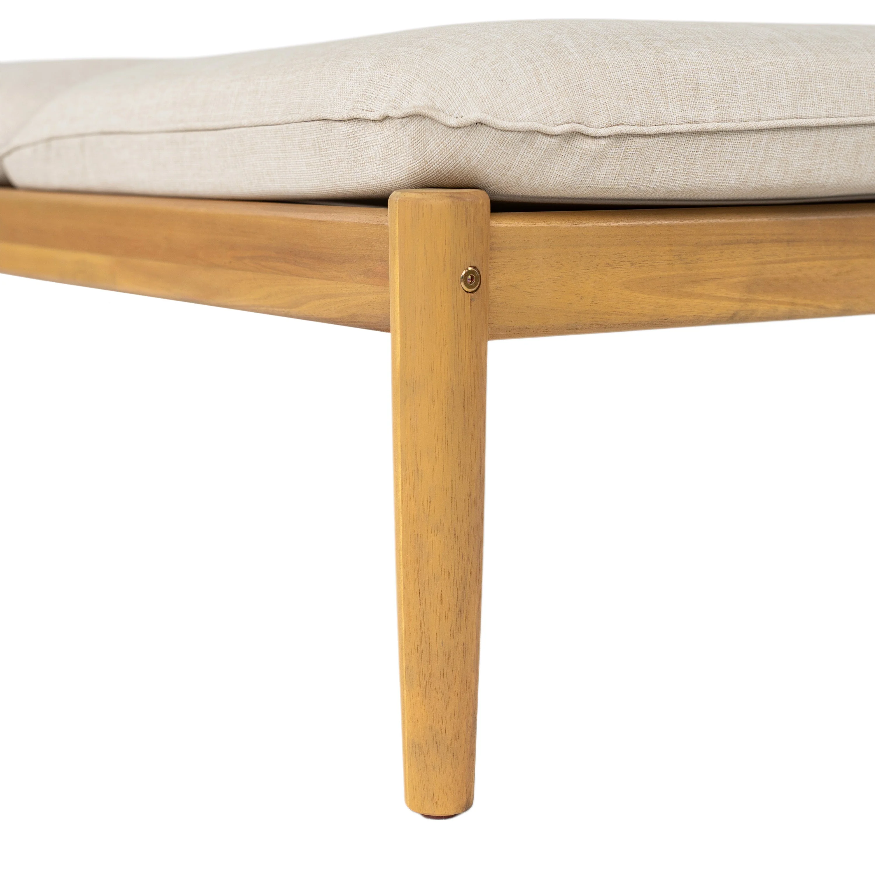 Riviera Outdoor Chaise Lounge with Wheels, Acacia Wood Frame (Set of 2) - Image 21