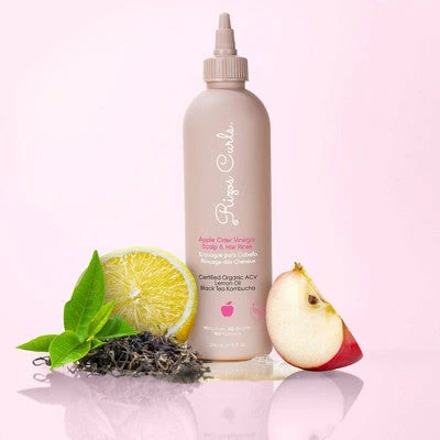 Rizos Curls Apple Cider Vinegar Scalp & Hair Rinse 10 fl oz - Imperfect Container - Image 4