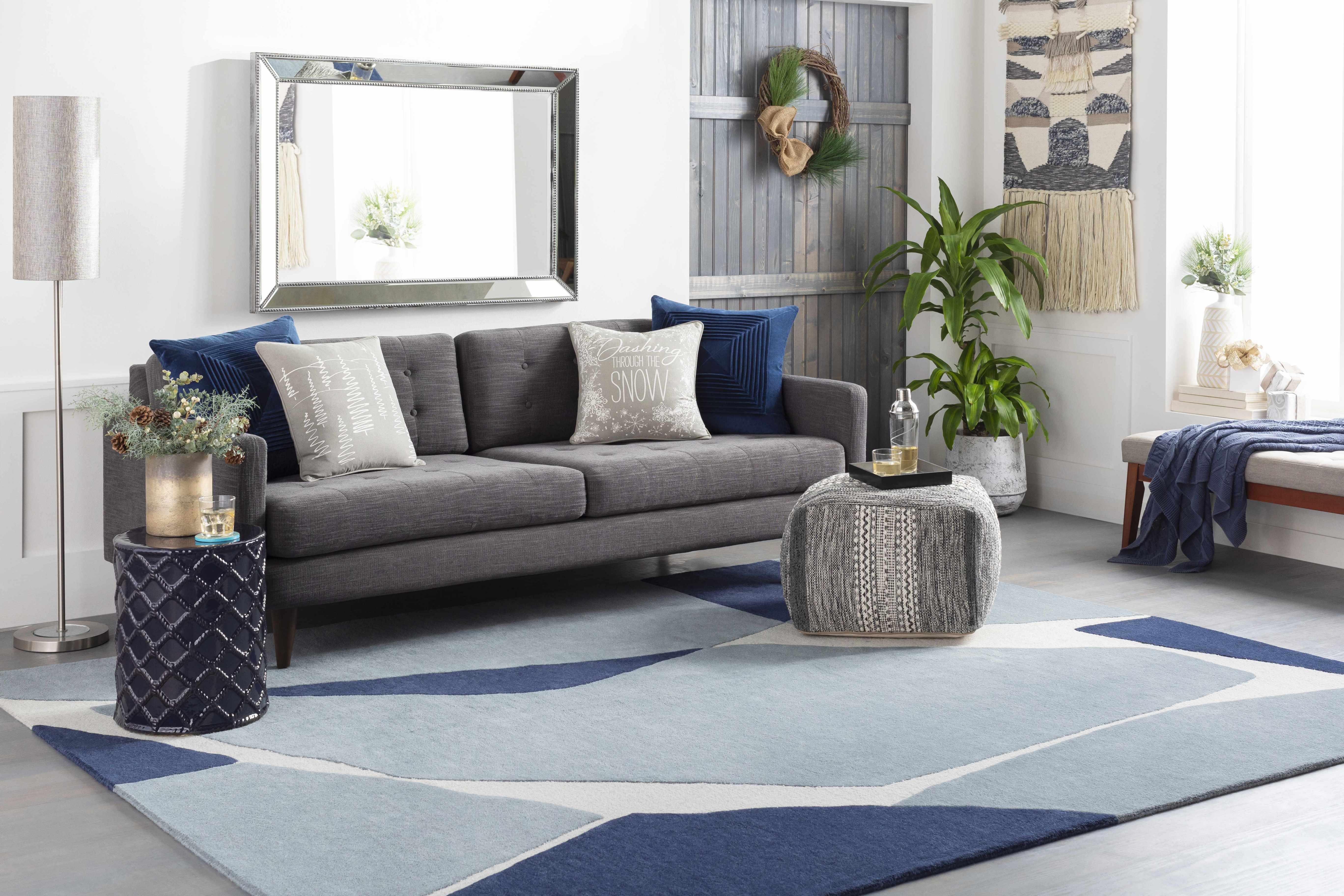 Robbins Modern Blue Wool Rug - Image 2