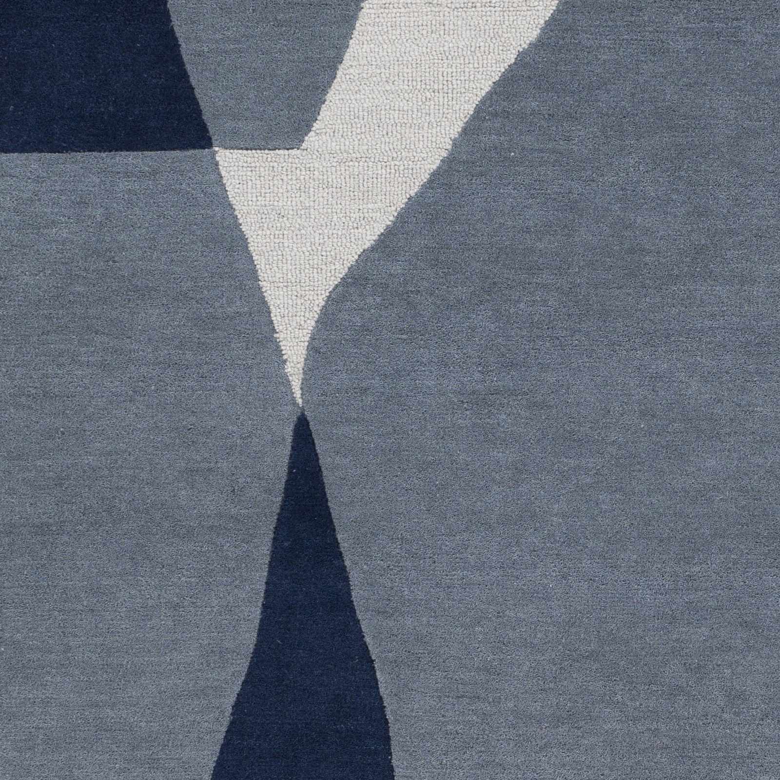 Robbins Modern Blue Wool Rug - Image 5