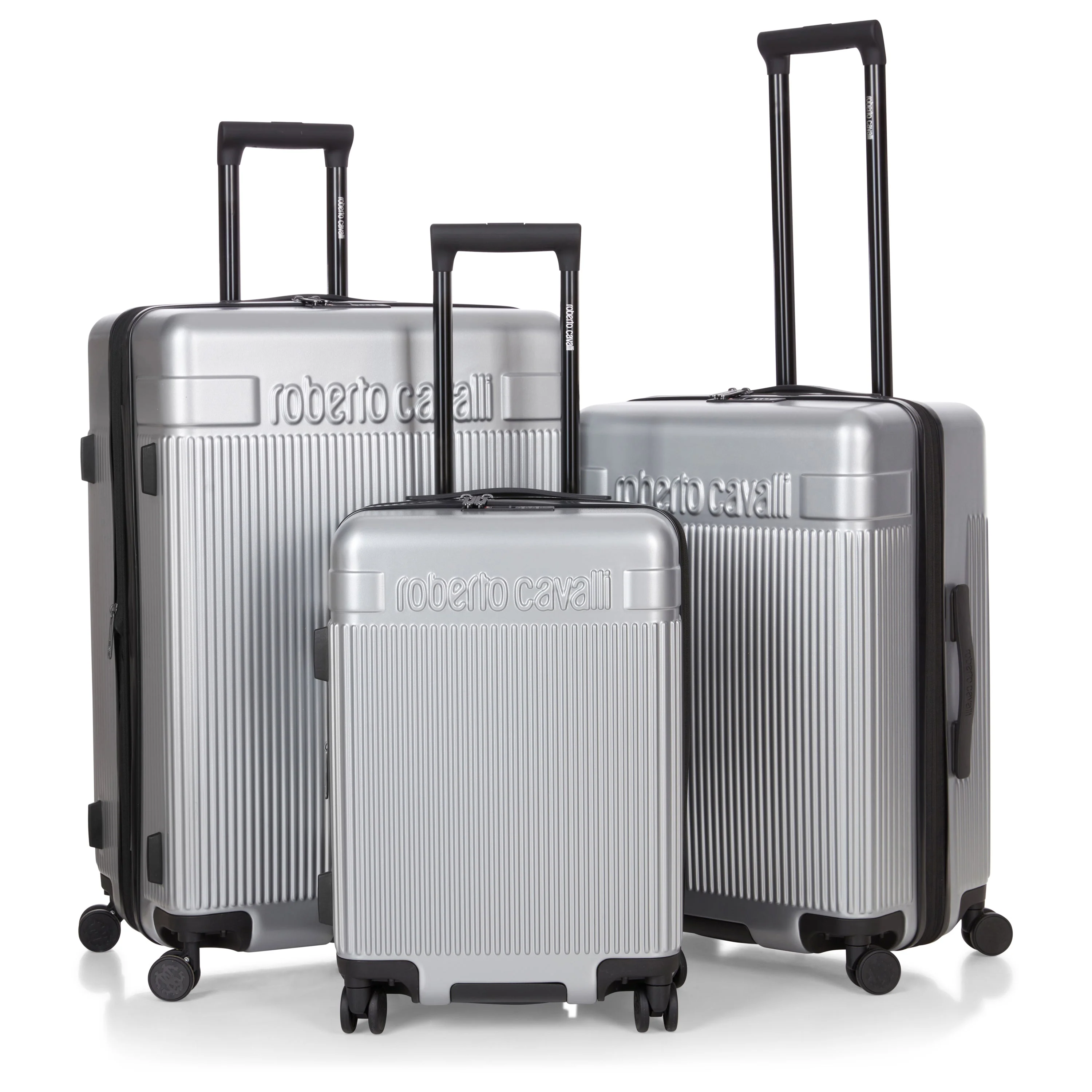 Roberto Cavalli 3 Piece Luggage Set with Expandable Hard Shell & 8 Spinner Wheels - Image 3