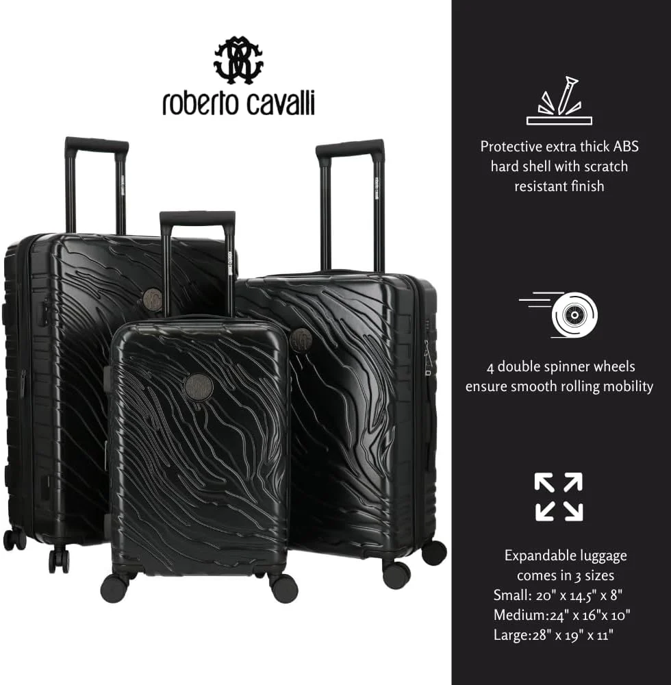 Roberto Cavalli Luxury 3-Piece Luggage Set - Image 2