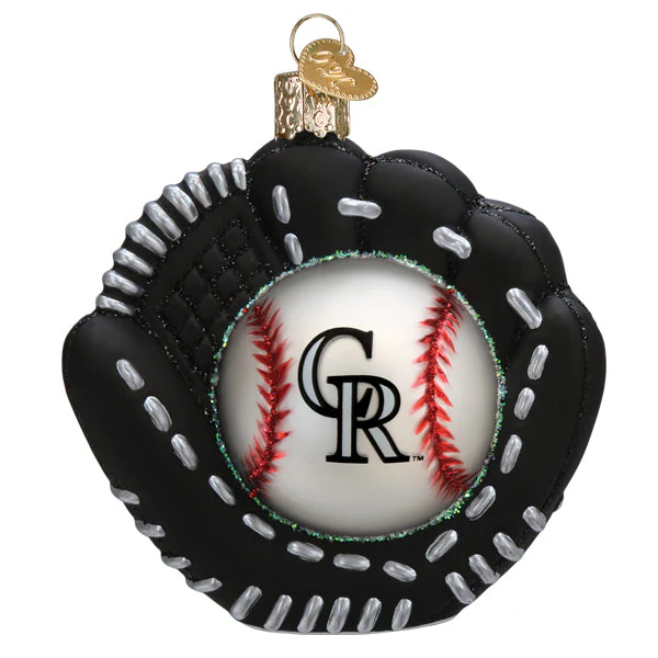 Rockies Baseball Mitt Christmas Ornament - Image 3