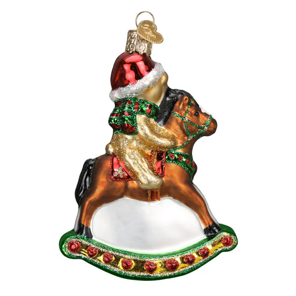 Rocking Horse Teddy Ornament by Old World Christmas - Image 4